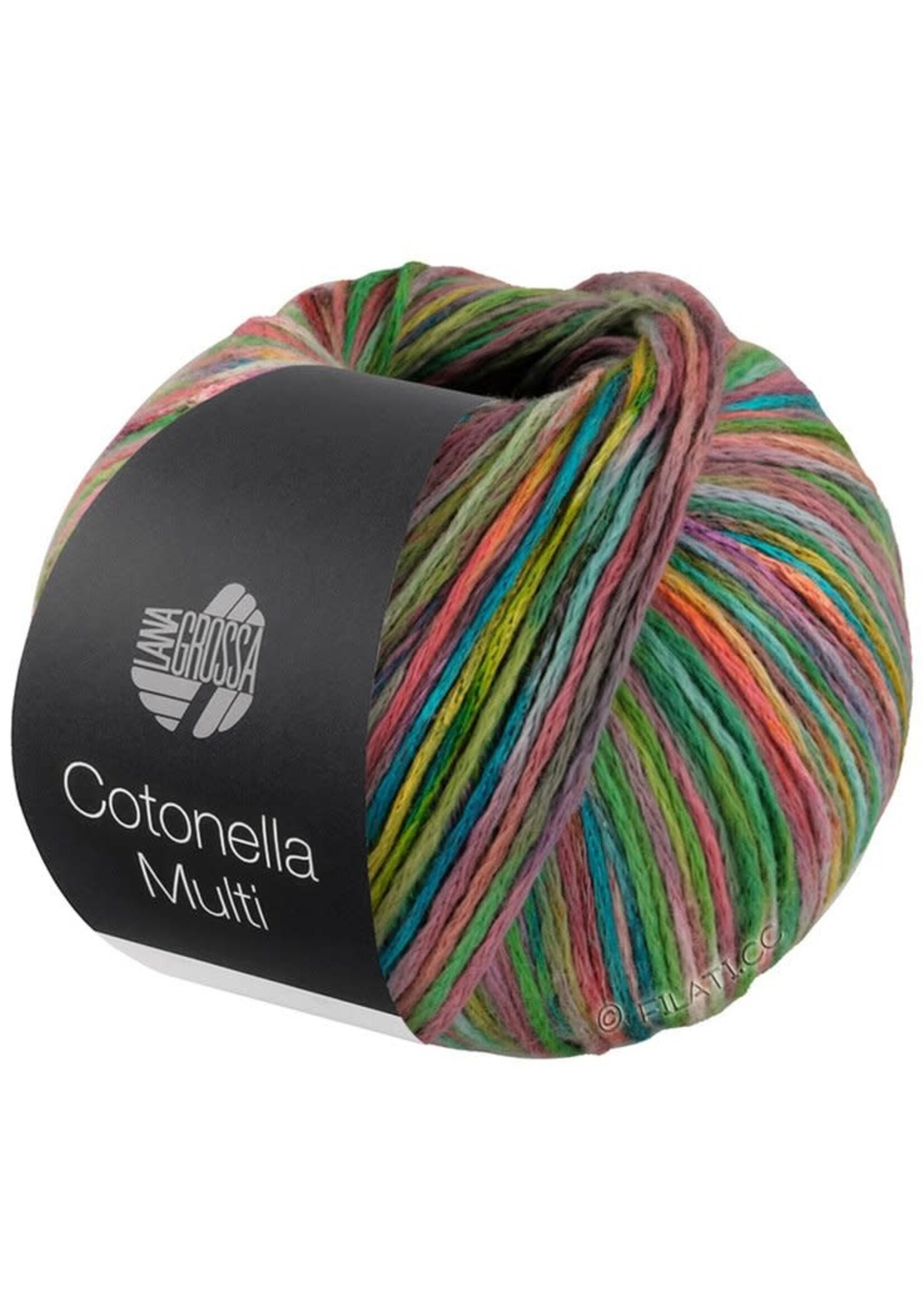 Lana Grossa Lana Grossa - Cotonella Multi - 100 gram - 105 groen/blauw/paars