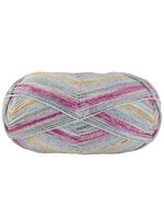 Lana Grossa Lana Grossa - Cotone Vegano Arancia Meilenweit - 100 gram - 6171 Donker fuchsia/lichtgrijs/naturel/mint/mosterdgeel