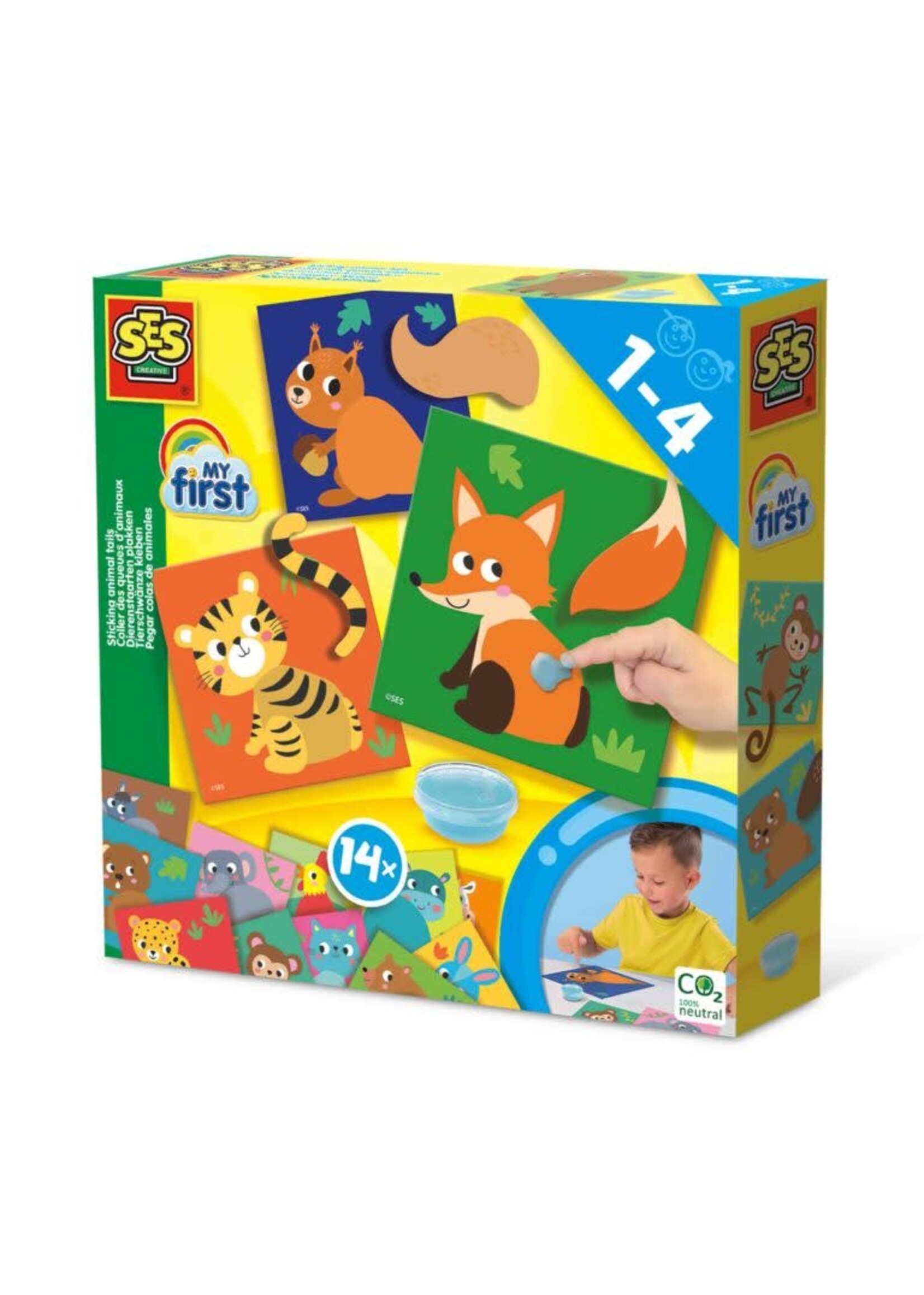 SES SES My first – Dierenstaarten plakken 14403