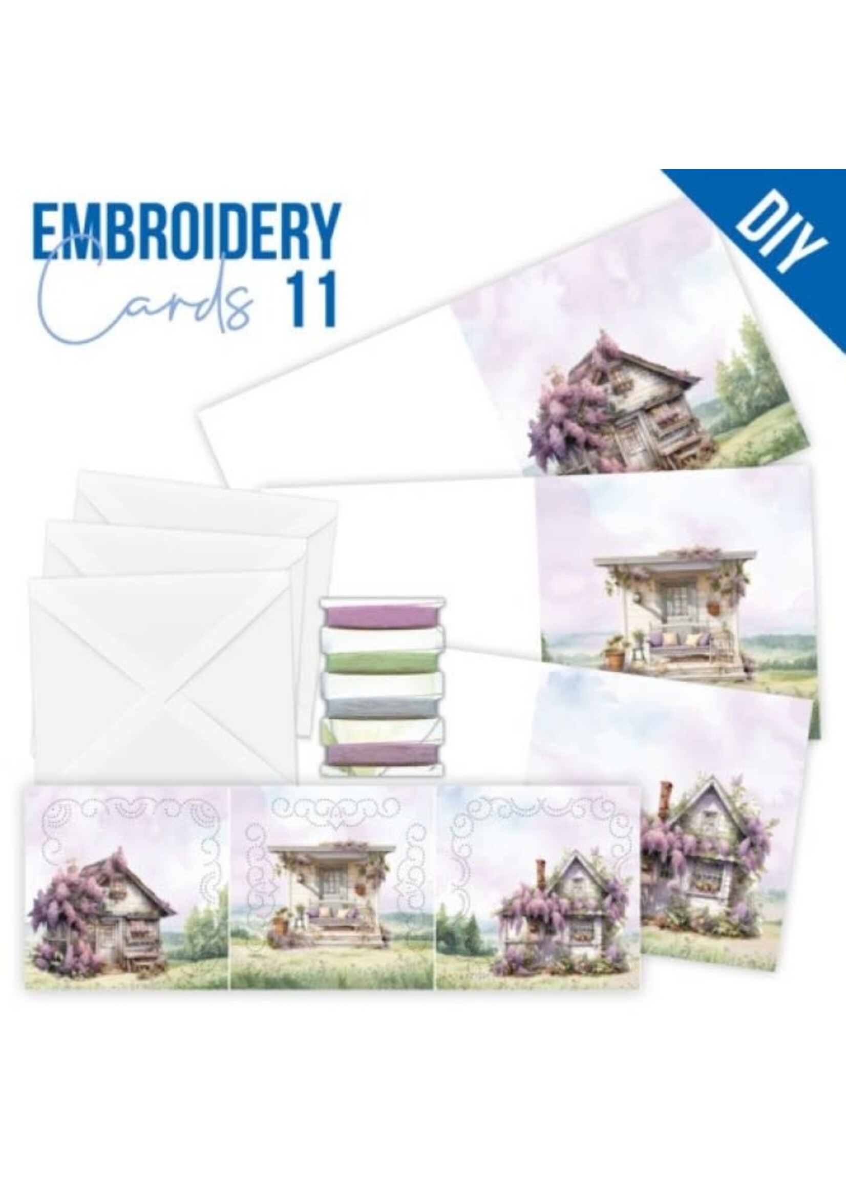 Amy Design Stitch and Do Cards 11 - Berries Beauties - Lilacs