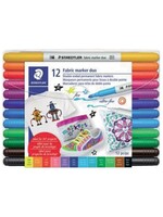 Staedtler Textielmarker met dubbele punt - 12 st.