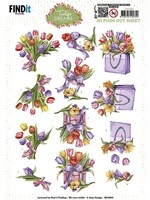find it 3D Push out Sheet - Amy Design - Tulip Dreams - Colorful Tulips
