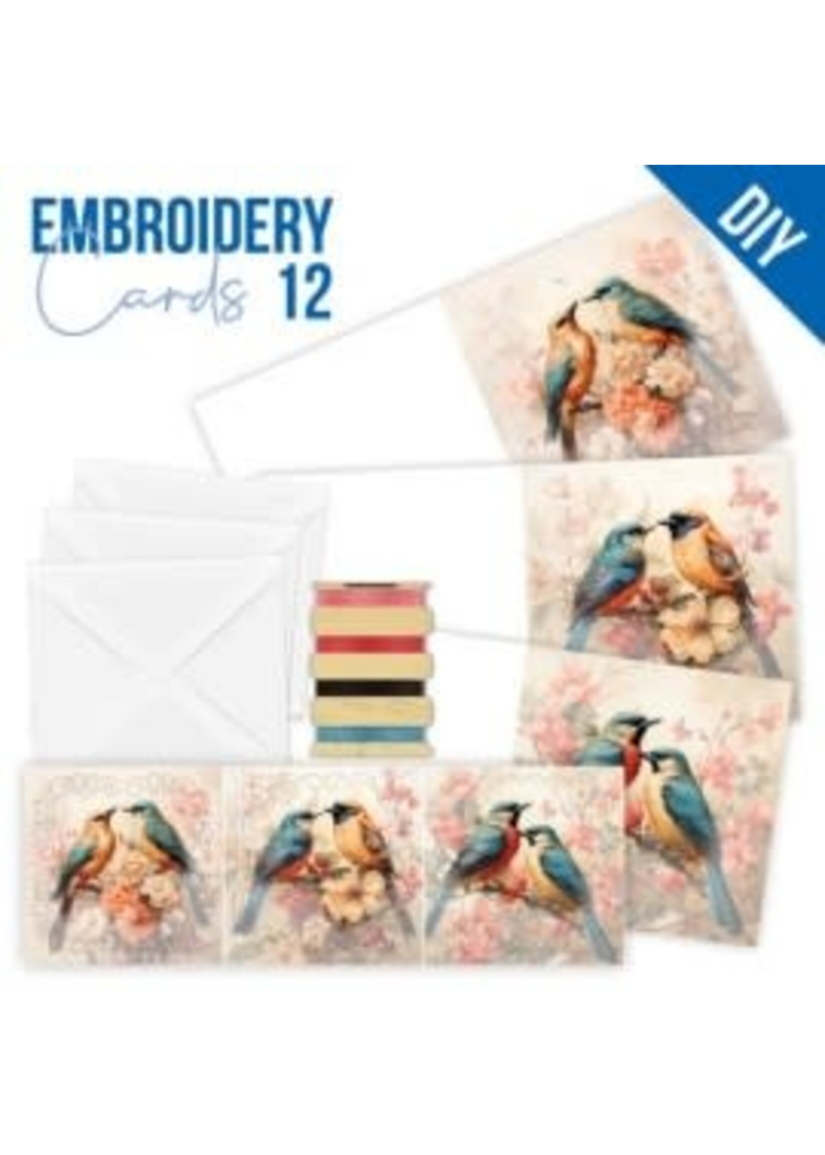 Amy Design Stitch and Do Cards 12 - Berries Beauties - Beautiful Birds