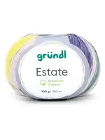 Grundl GRÜNDL WOLLE PREMIUM COTTON ESTATE 100g 350M Violet/wit/citroën