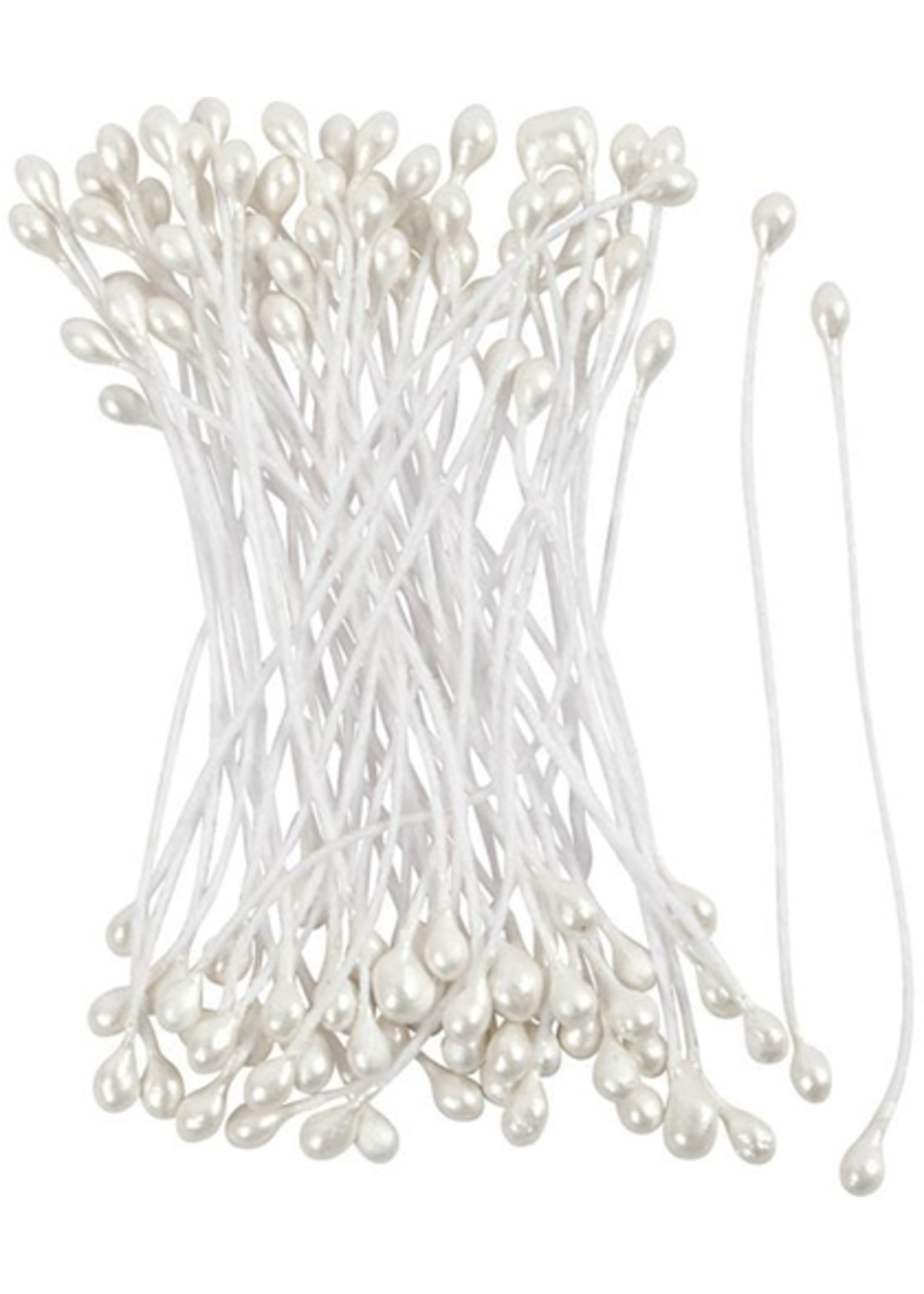 CChobby CC Bloemmeeldraden 6 cm wit 100 stuks