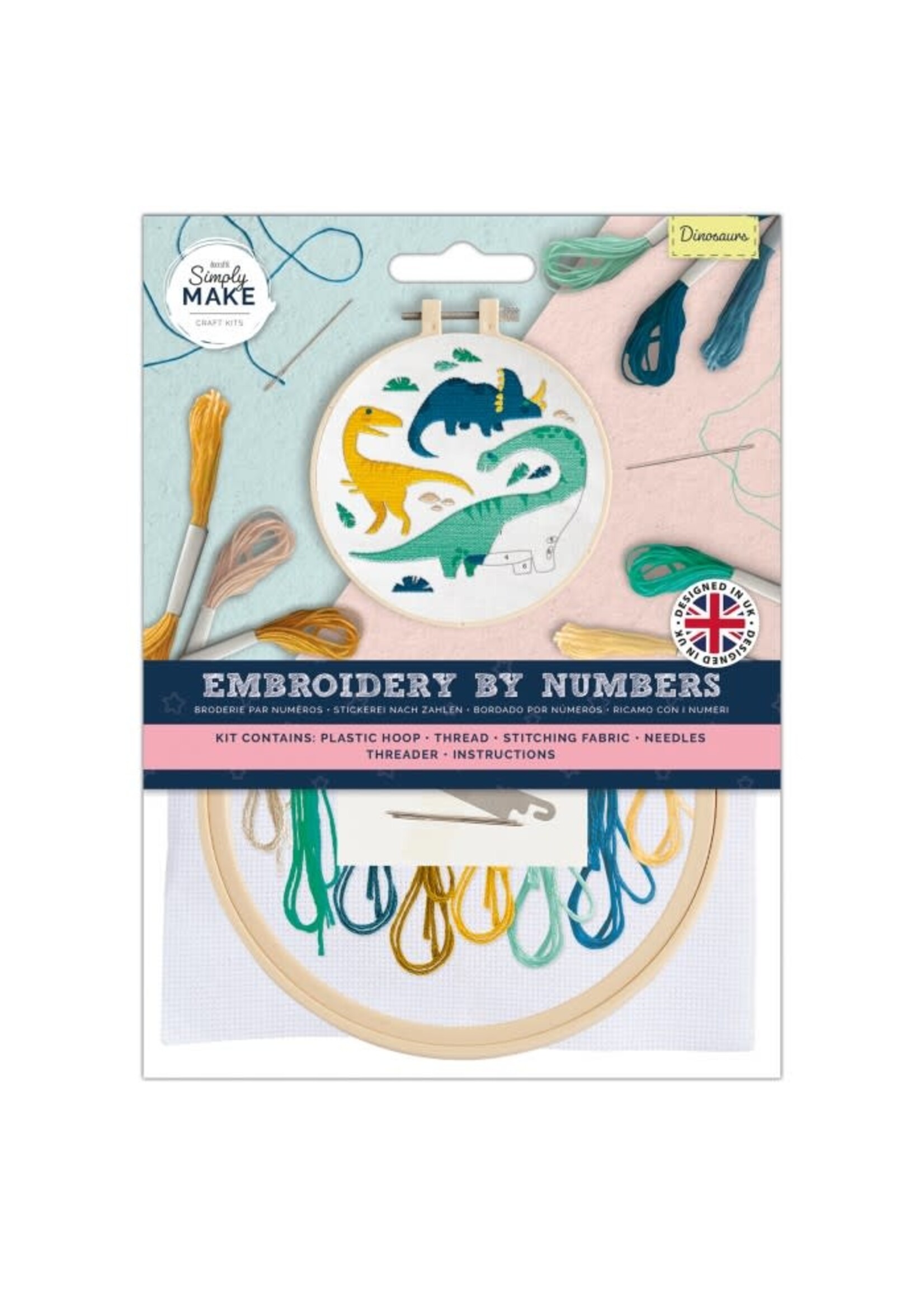 Simple Make Simply Make Borduurpakket Dinosaurussen