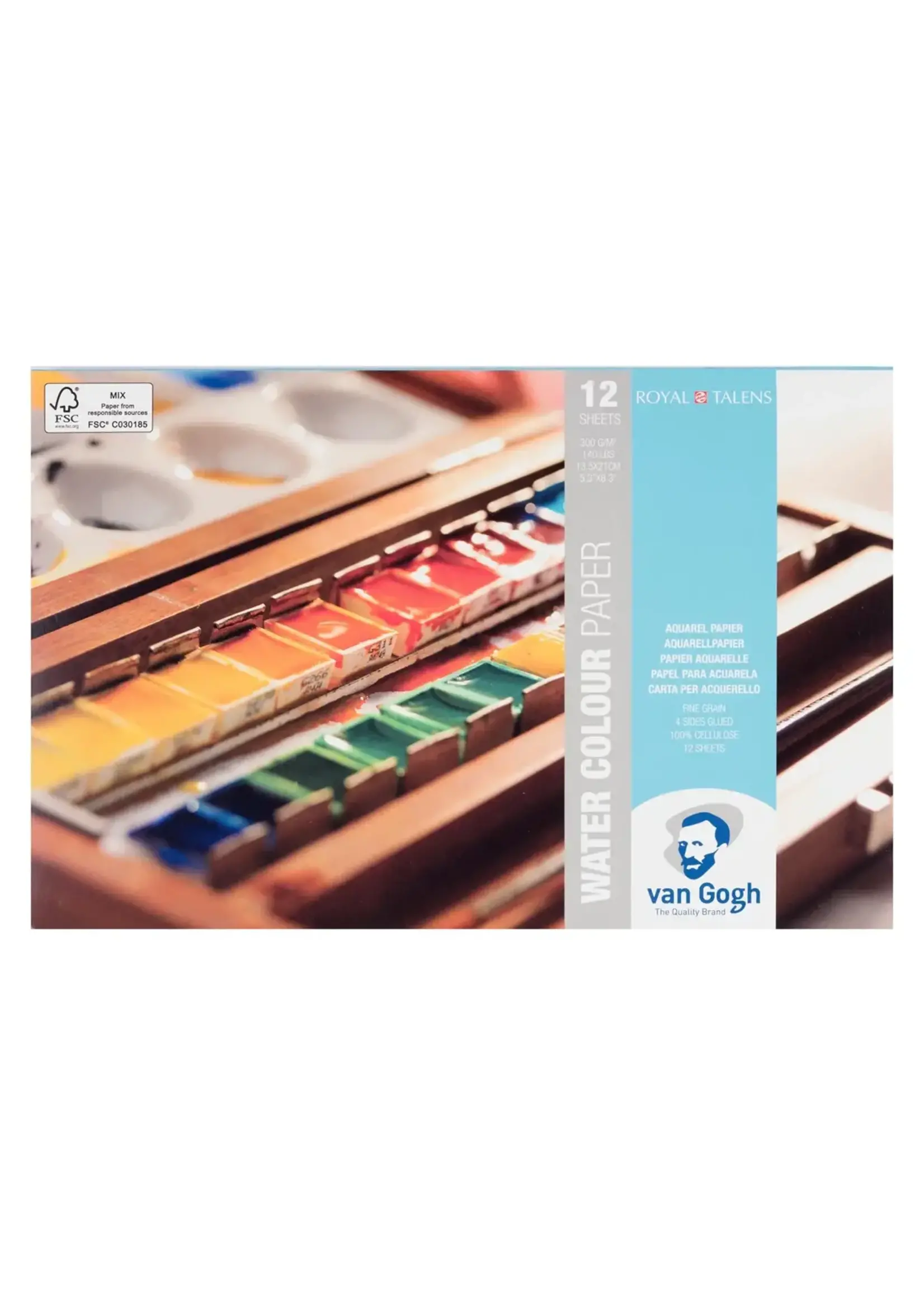 VAN GOGH Van Gogh Blok met aquarelverfpapier 12 vellen 300 g formaat 13,5 x 21 cm