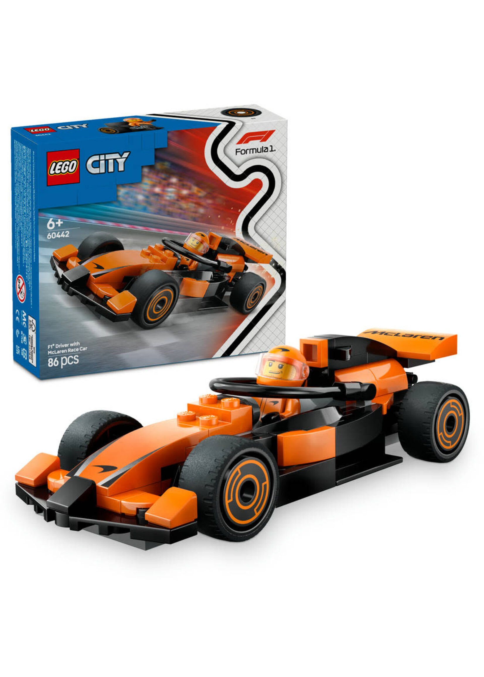 Lego Lego 60442 City F1 Coureur Met McLaren Racewagen