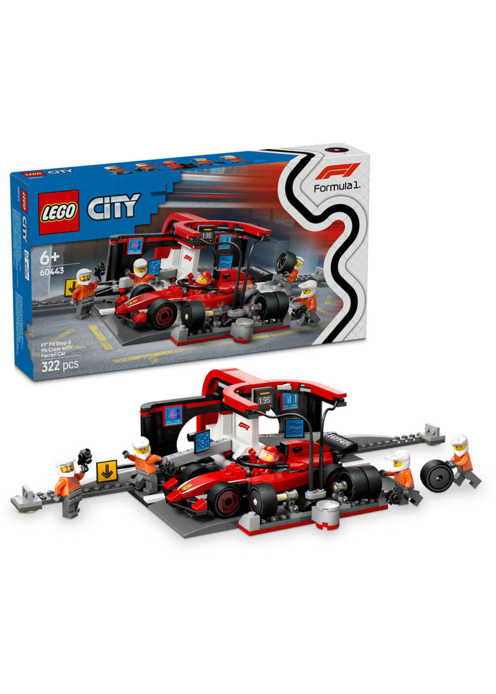 Lego Lego 60443 City F1 Pitstop Pitcrew Ferrari Auto