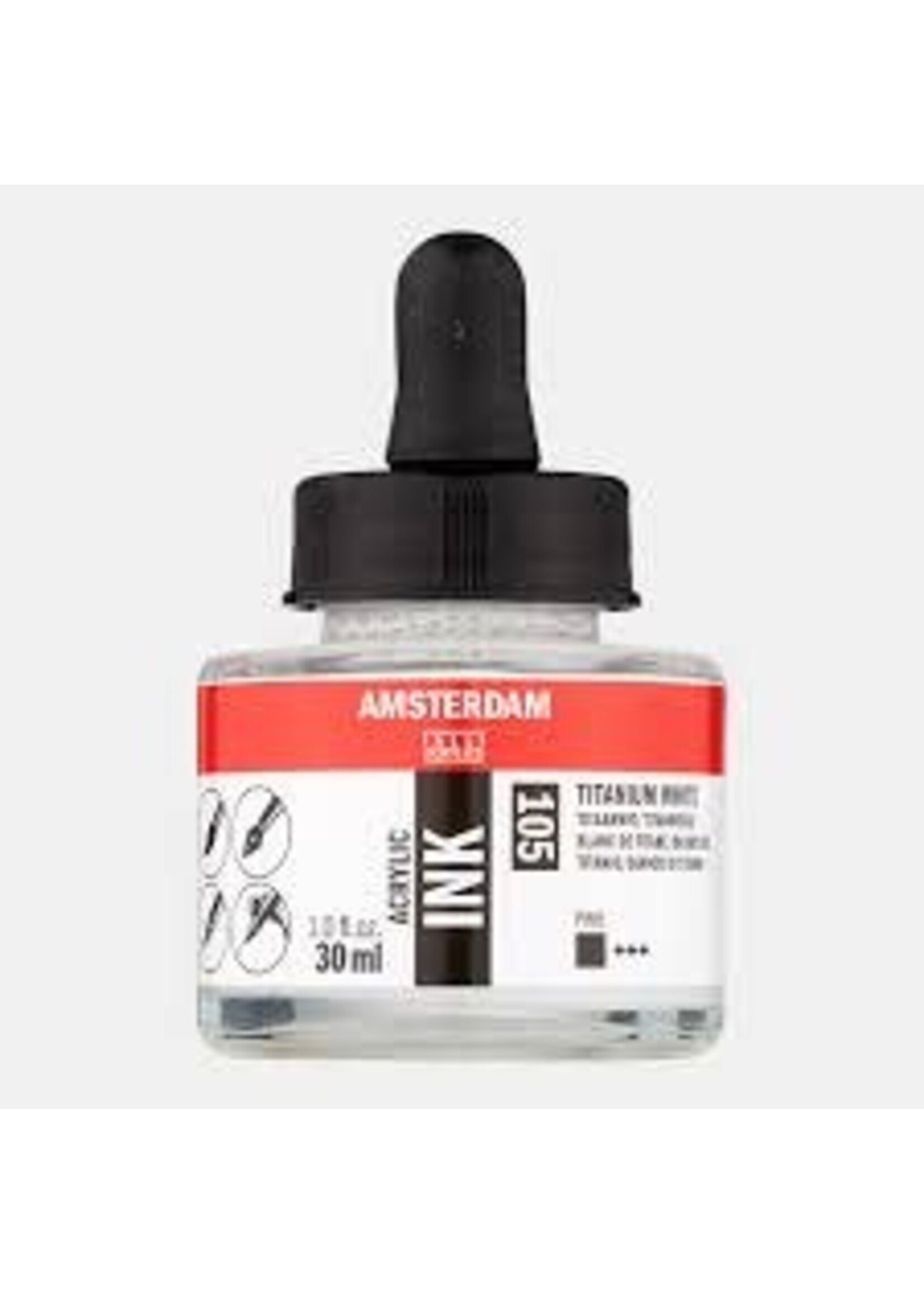 Talens Amsterdam Amsterdam Acrylinkt Fles 30 ml Titaanwit 105