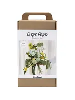 CChobby crepe papier bloemen boeket groen