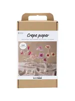 CChobby Crêpe  papier bloemen in pastel kleuren maken