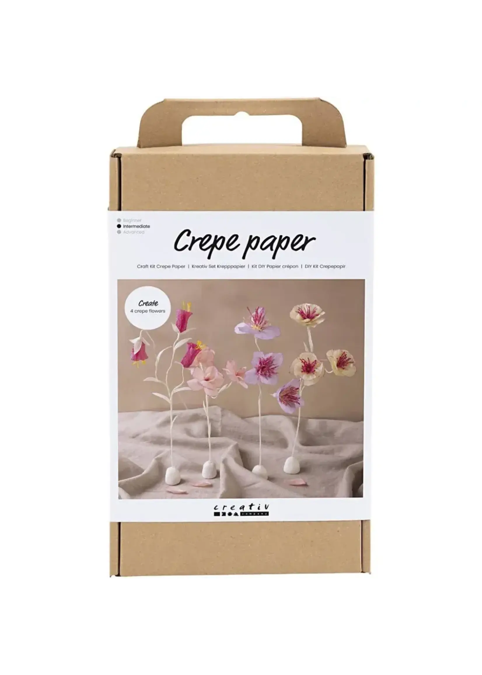 CChobby Crêpe  papier bloemen in pastel kleuren maken