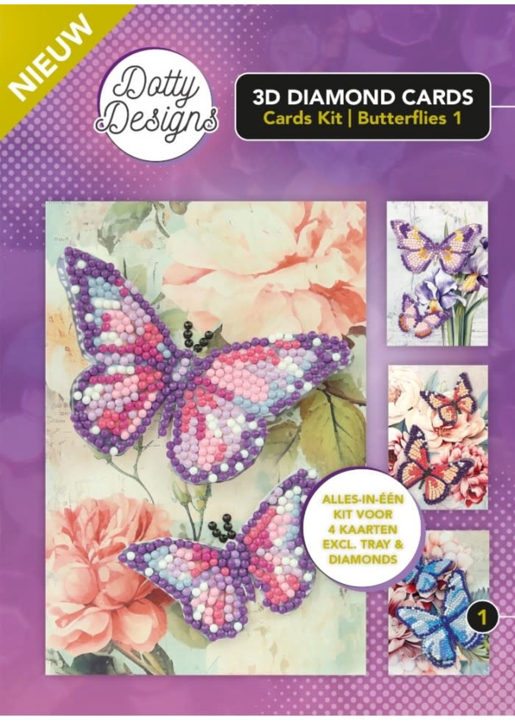 Dotty Designs 3D Diamond Card Kit Butterflies