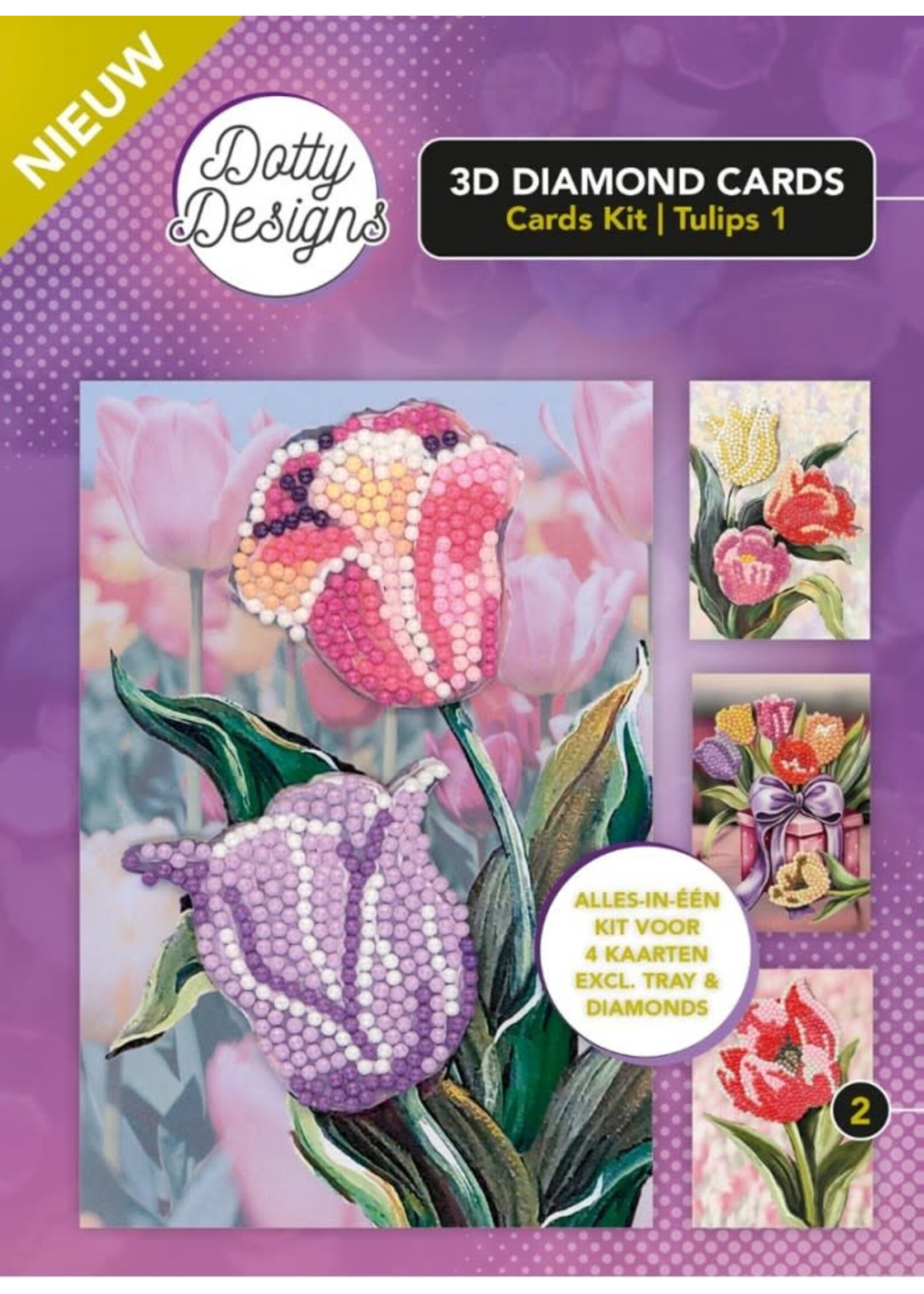 Dotty Designs 3D Diamond Card Kit Tulips