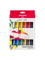 Talens Amsterdam Amsterdam Standard Series acrylverf algemene selectie set | 12 × 20 ml 