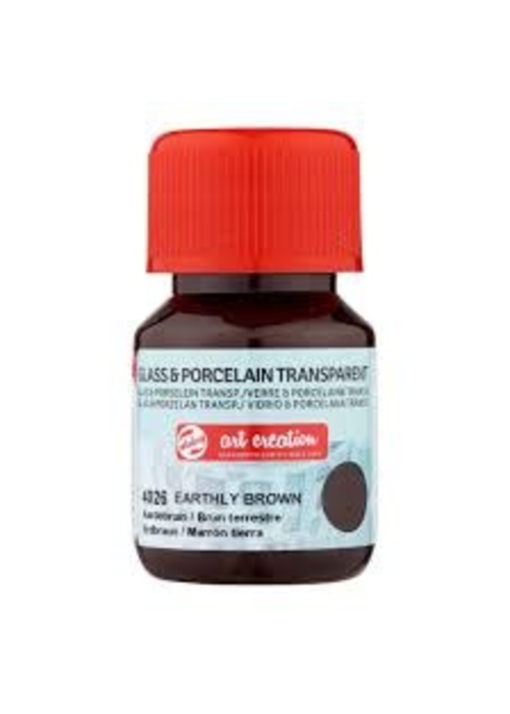 Talens Talens Art Creation Glass & Porcelain Transparant Fles 30 ml Aardebruin 4026