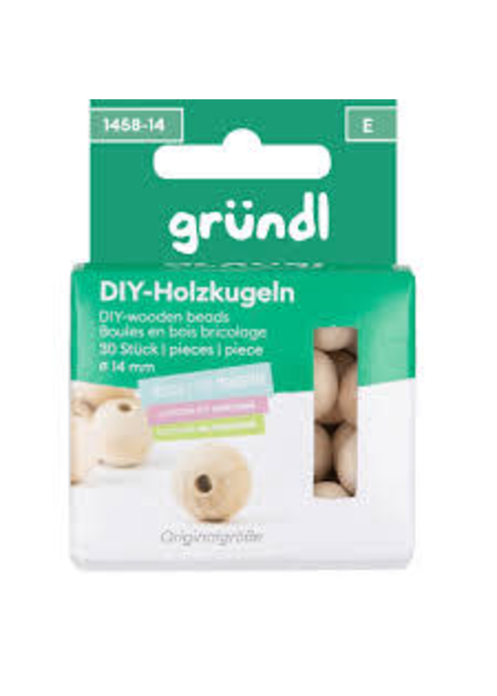 Grundl Grundl houtenkralen (14mm en 30 stuks)