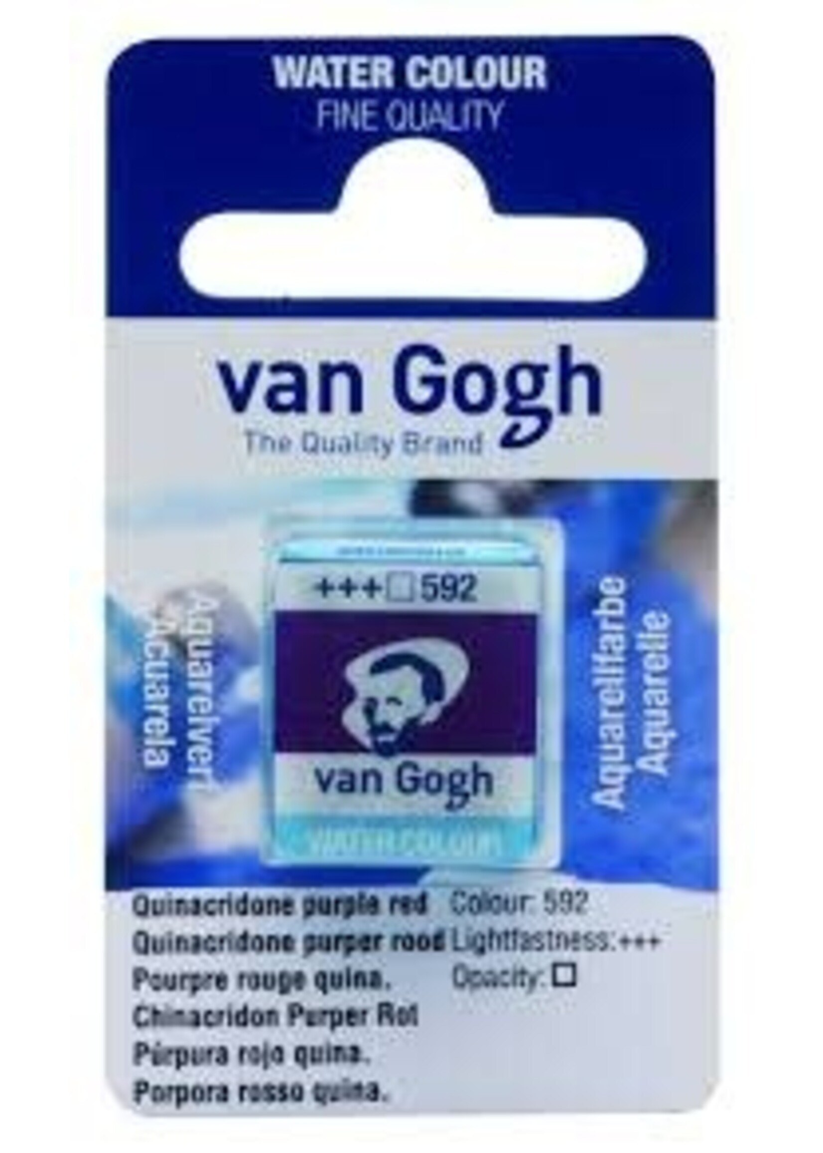 VAN GOGH Van Gogh Aquarelverf Napje 1 piece Quinacridone Purper Rood 592