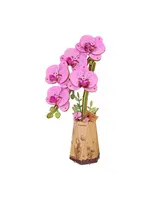 Rowood Robotime 3D Modelbouwpakket, DIY Wooden Flower Purple Moth Orchid