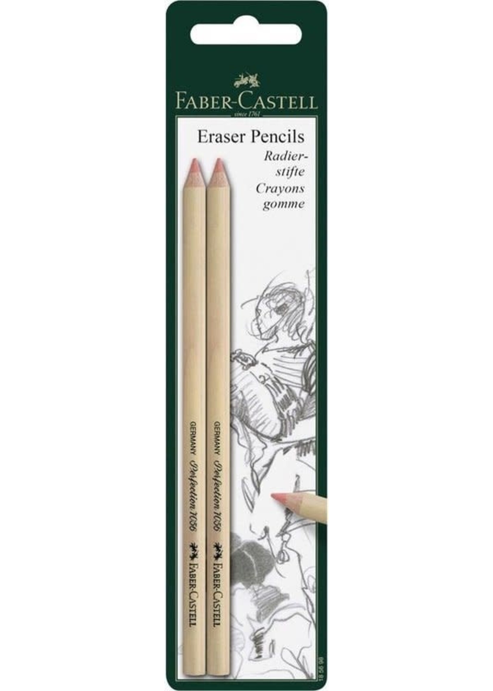 Faber-Castell Gumpotlood Faber-Castell Perfection 7056 2 stuks op blister