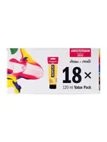 Royal Talens Amsterdam Standard Series acrylverf voordeelverpakking | 18 x 120 ml