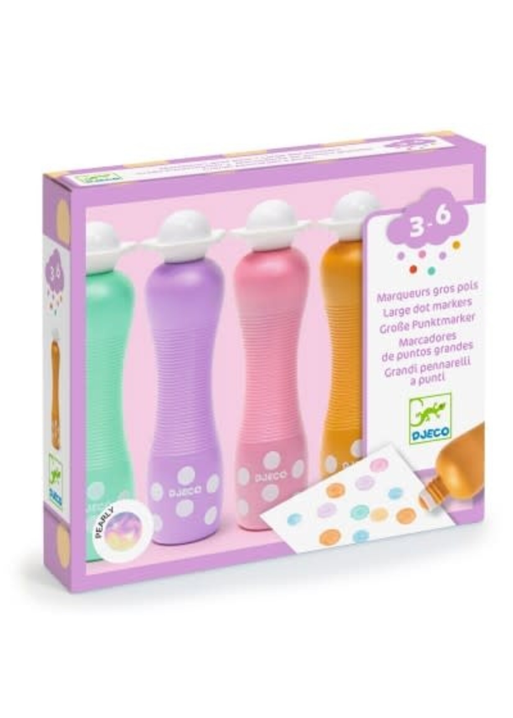 Djeco Djeco Parelmoere grote stippenmarkers (4 markers)
