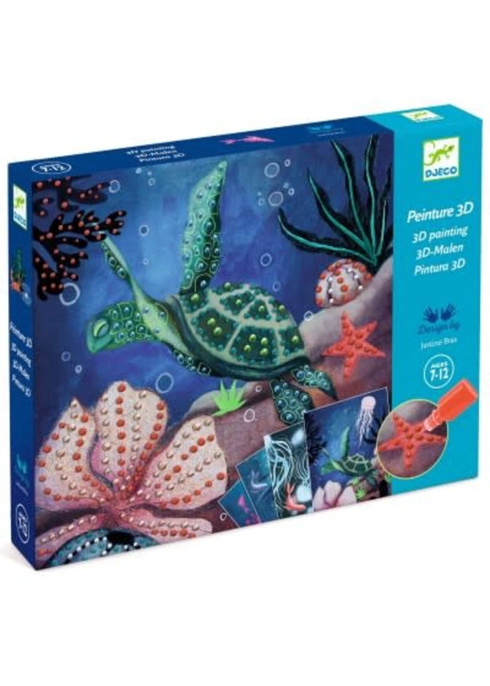 Djeco Djeco Zeedieren 3d schilder set