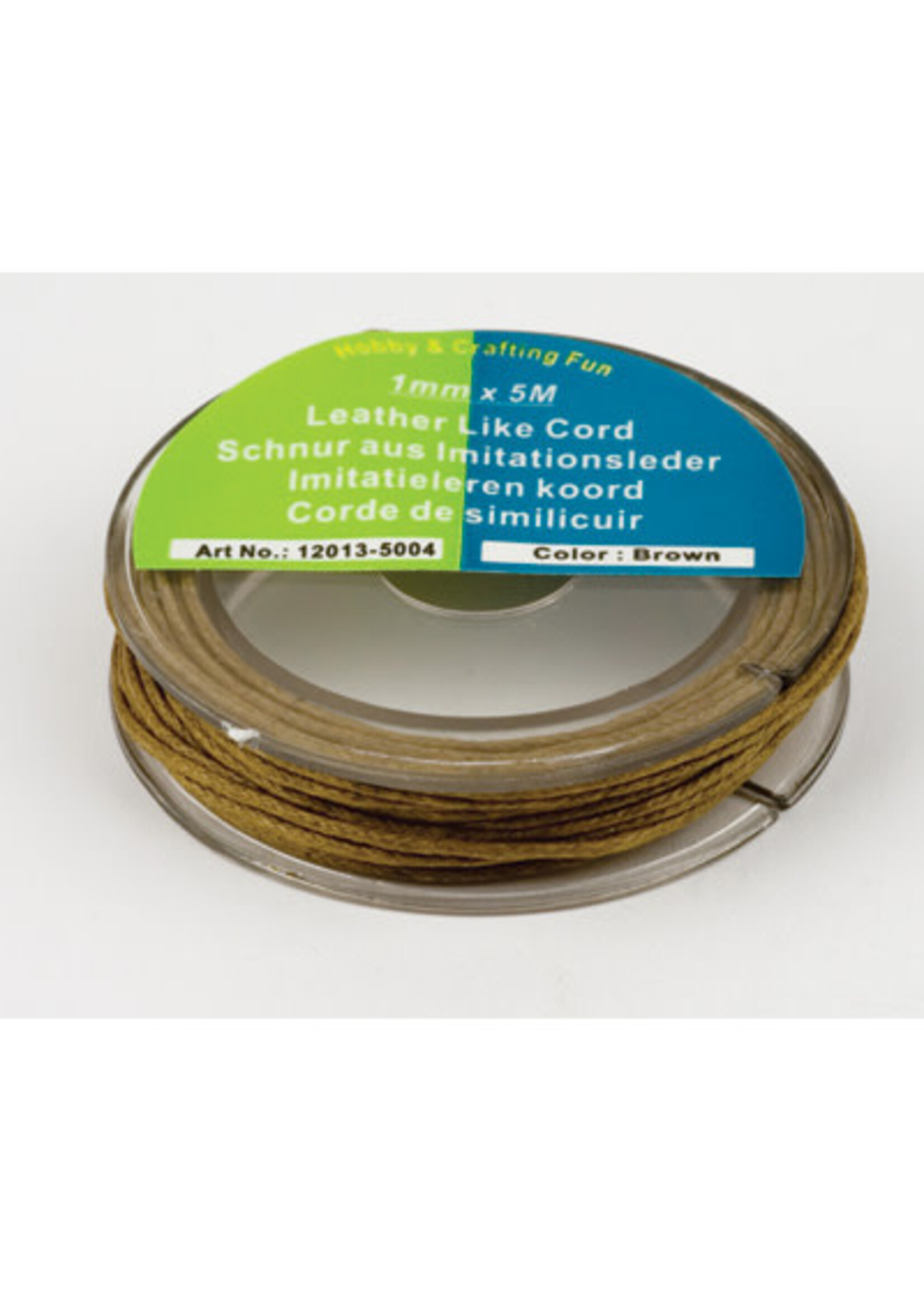 Hobby & crafting Fun Rol immitatieleer koord 1mm bruin 5 meter