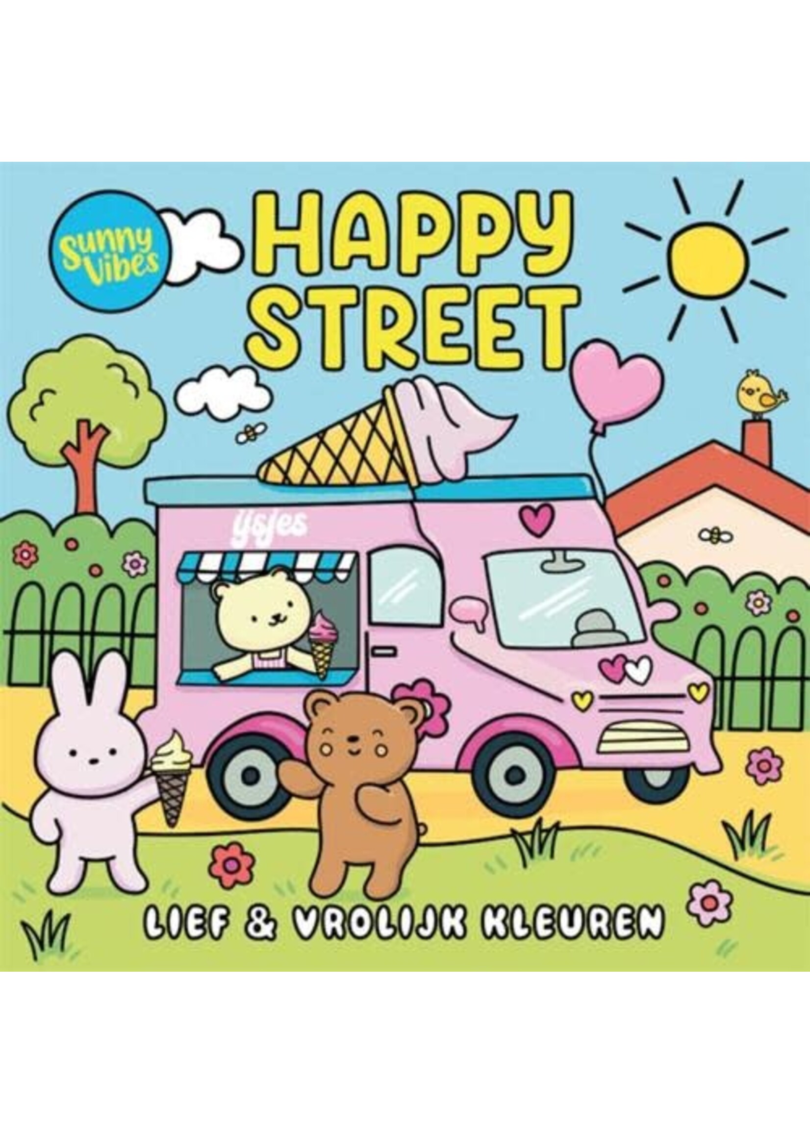 de Lantaarn Sunny vibes - Happy street kleurboek peuters