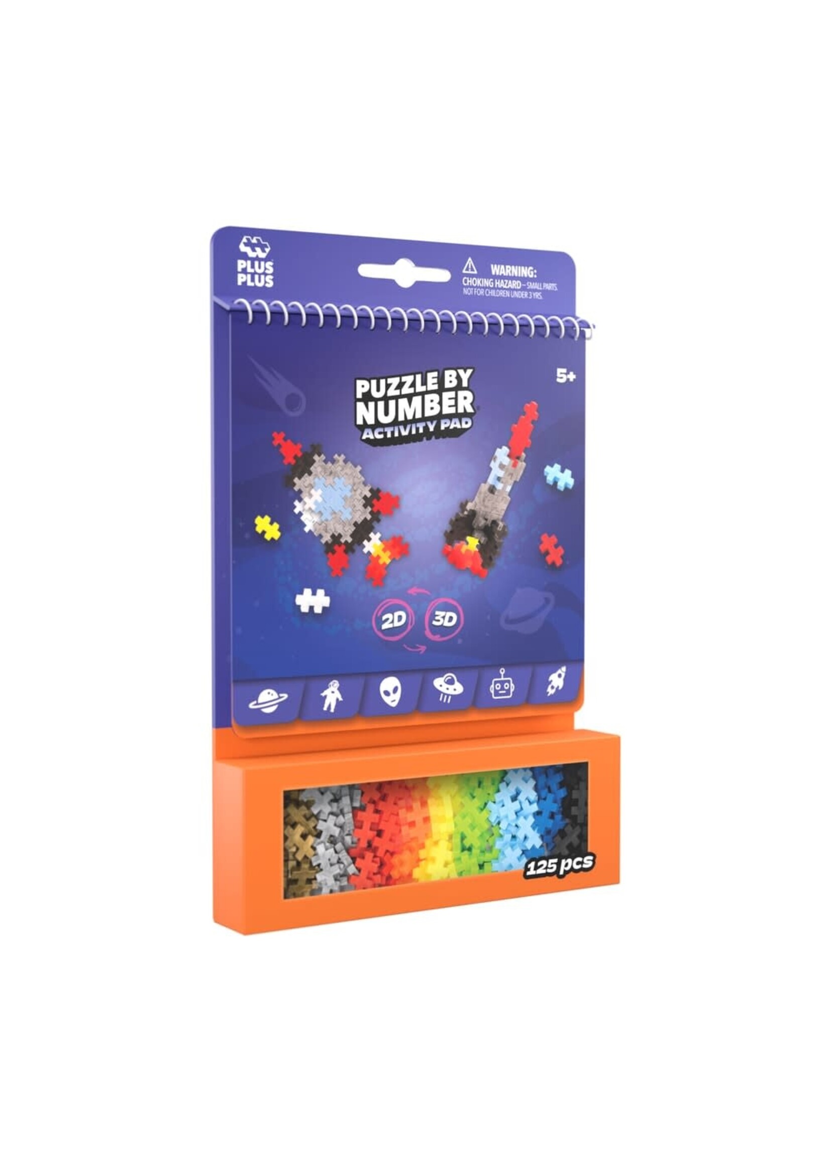 Plus-Plus Plus Plus Space Puzzle by number Activity pad 125 stukjes