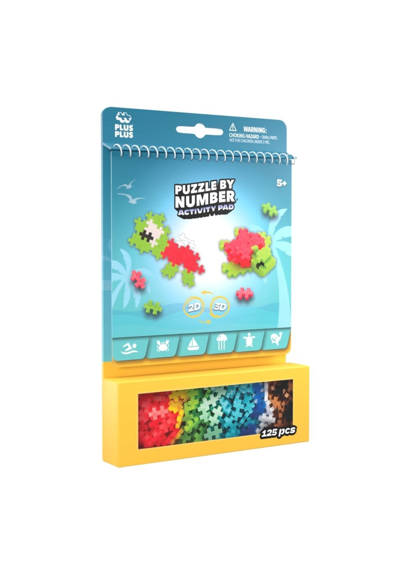Plus-Plus Plus Plus  Oceaan Puzzle by numbers Activity pad 125 stukjes