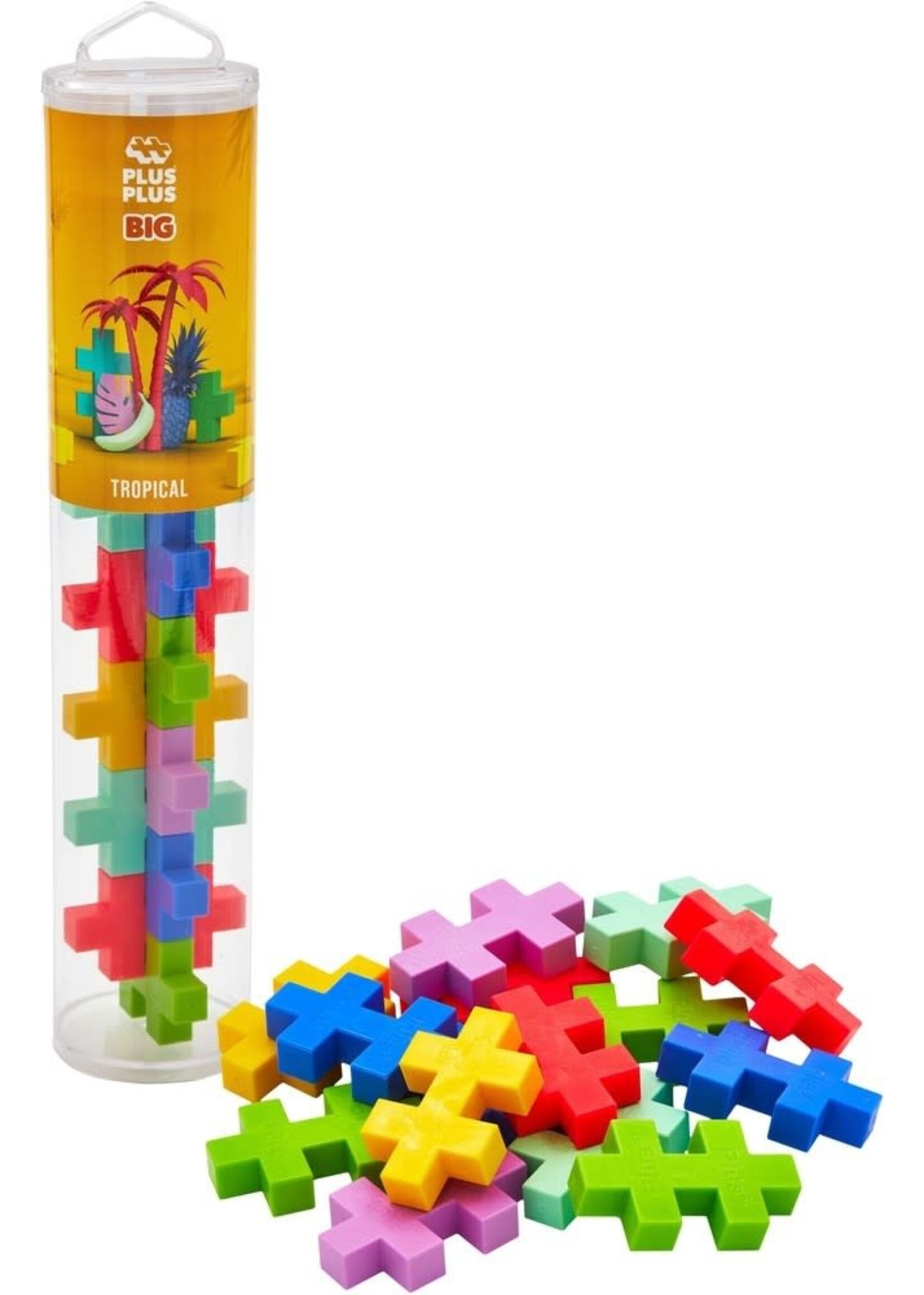 Plus-Plus Tube tropical BIG Plus-Plus: 15 stuks (3431)