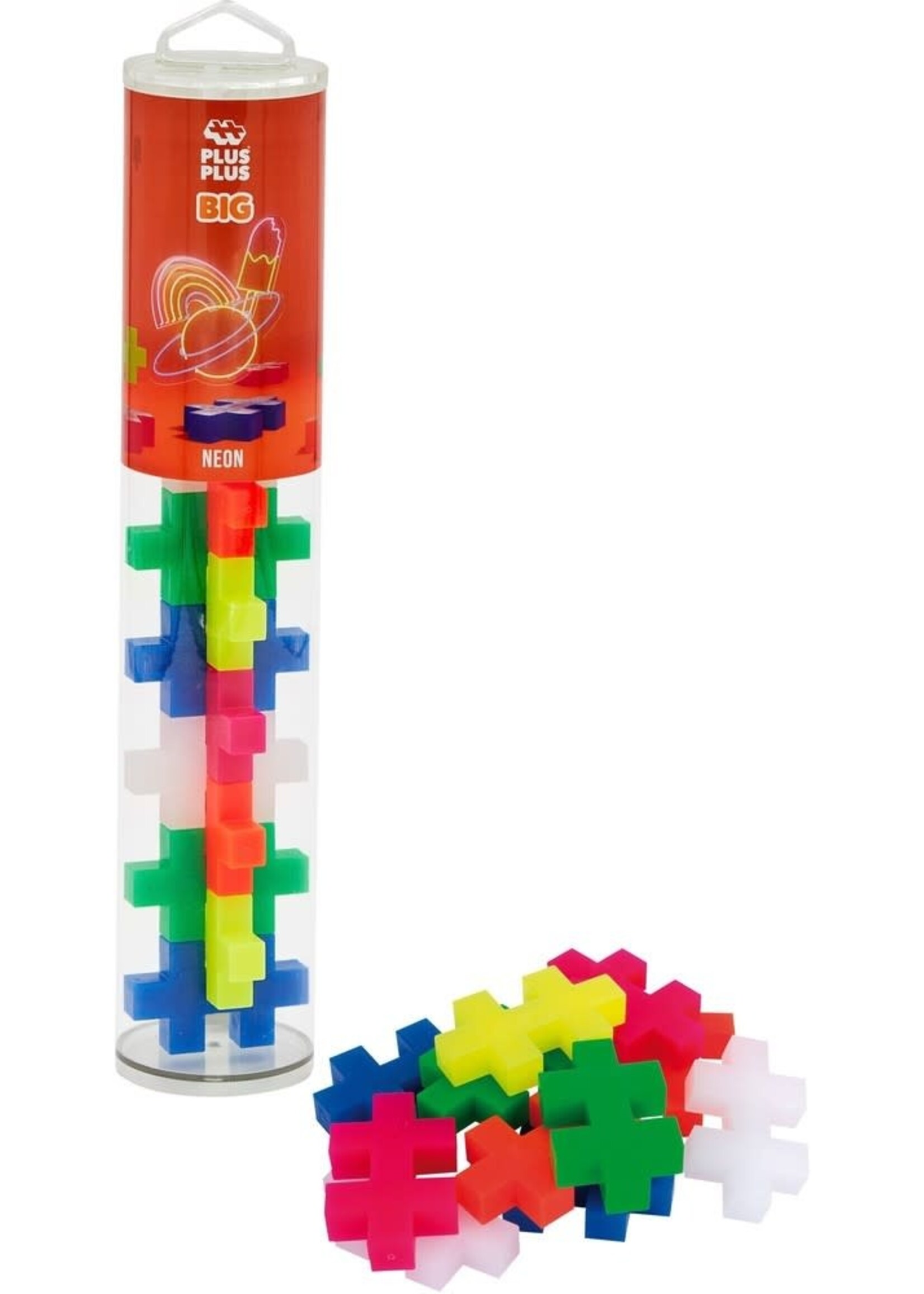 Plus-Plus Plus Plus Tube neon BIG 15 stuks (3286)