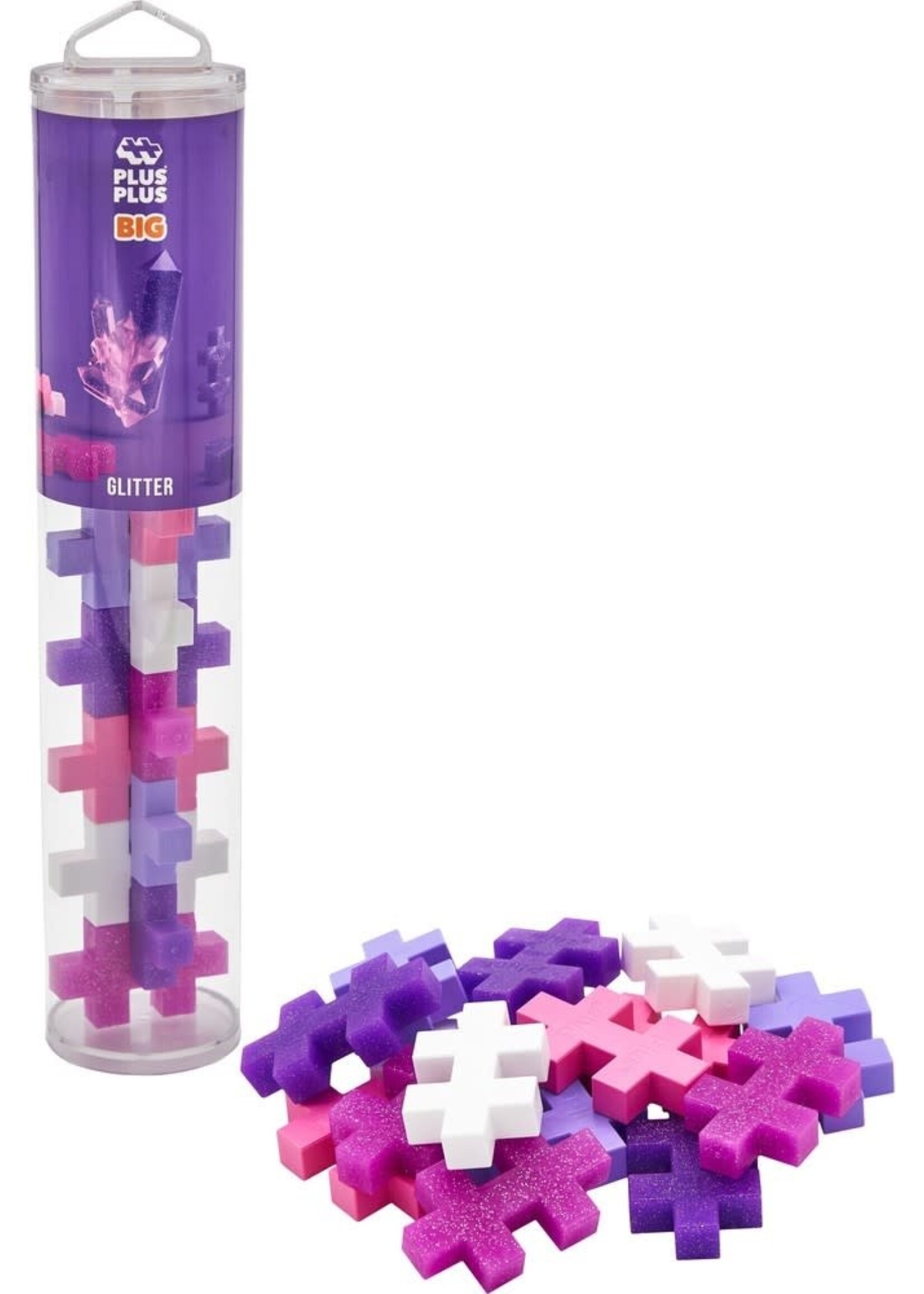 Plus-Plus Plus-Plus Tube glitter BIG: 15 stuks (3432)