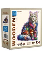 woodencity Wooden Puzzel - Soft Cat (150 stukjes)