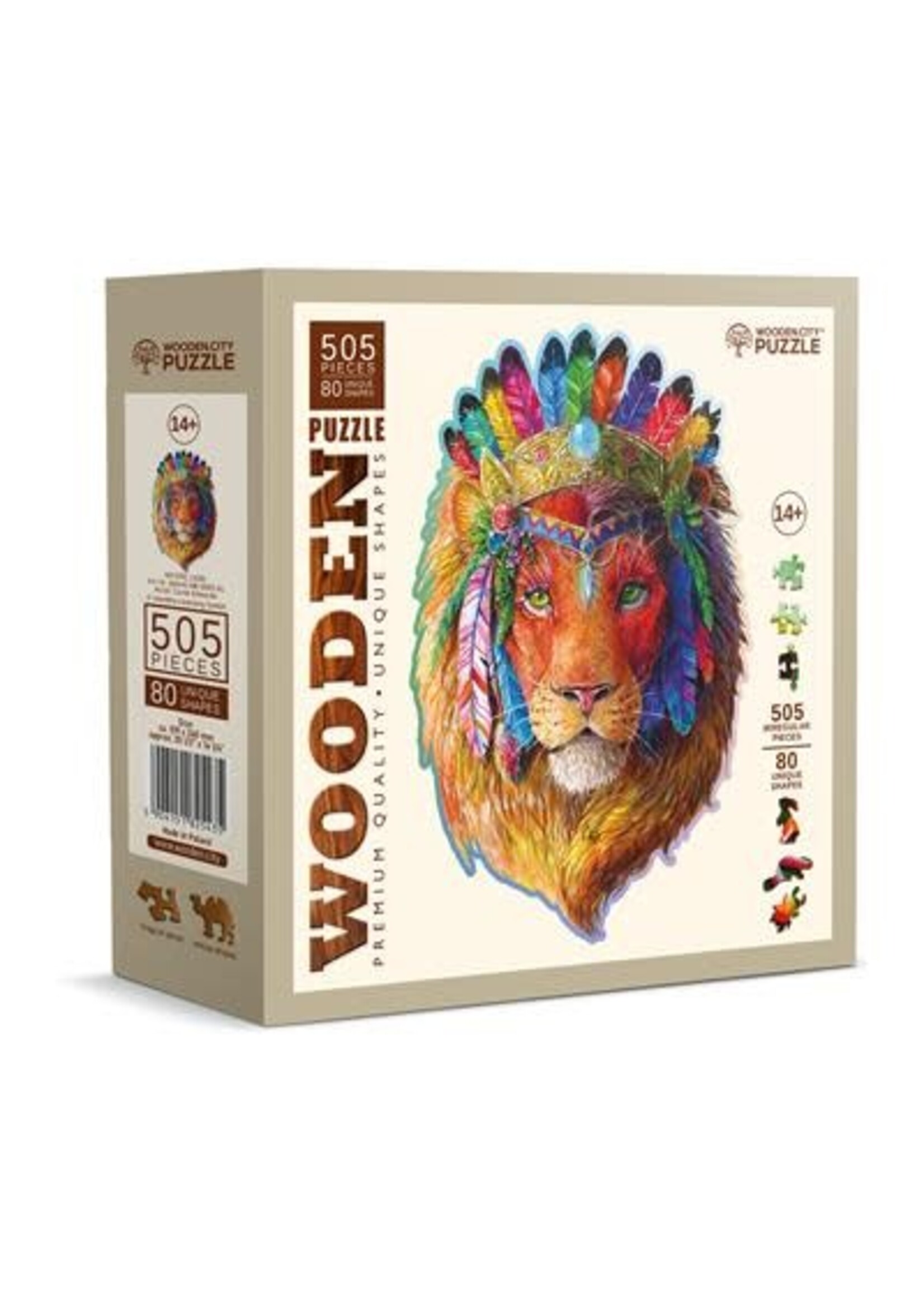 woodencity Wooden Puzzel - Mystic Lion (505 stukjes)