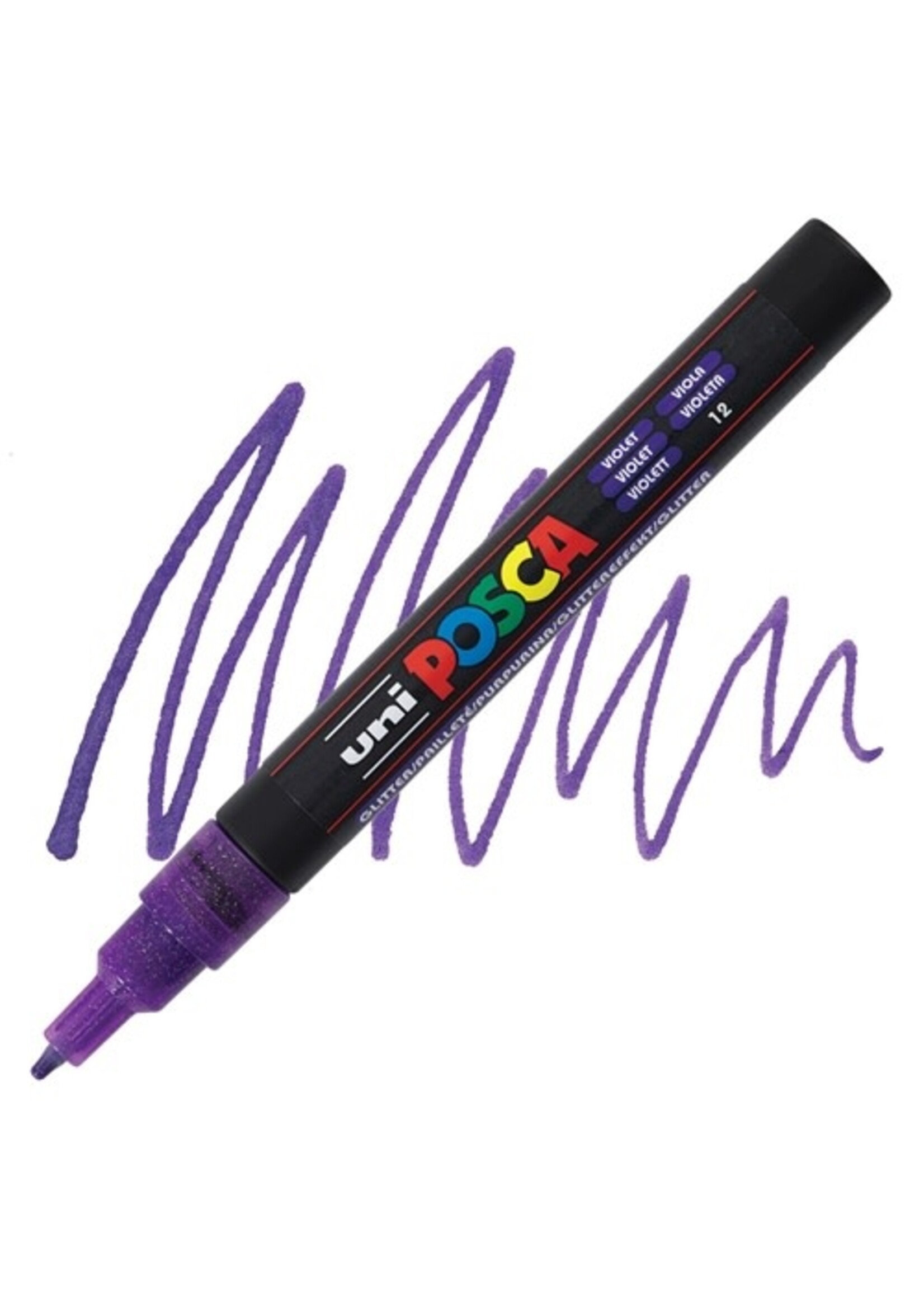 Posca Uni Posca Verfmarker 3M Glitter Paars