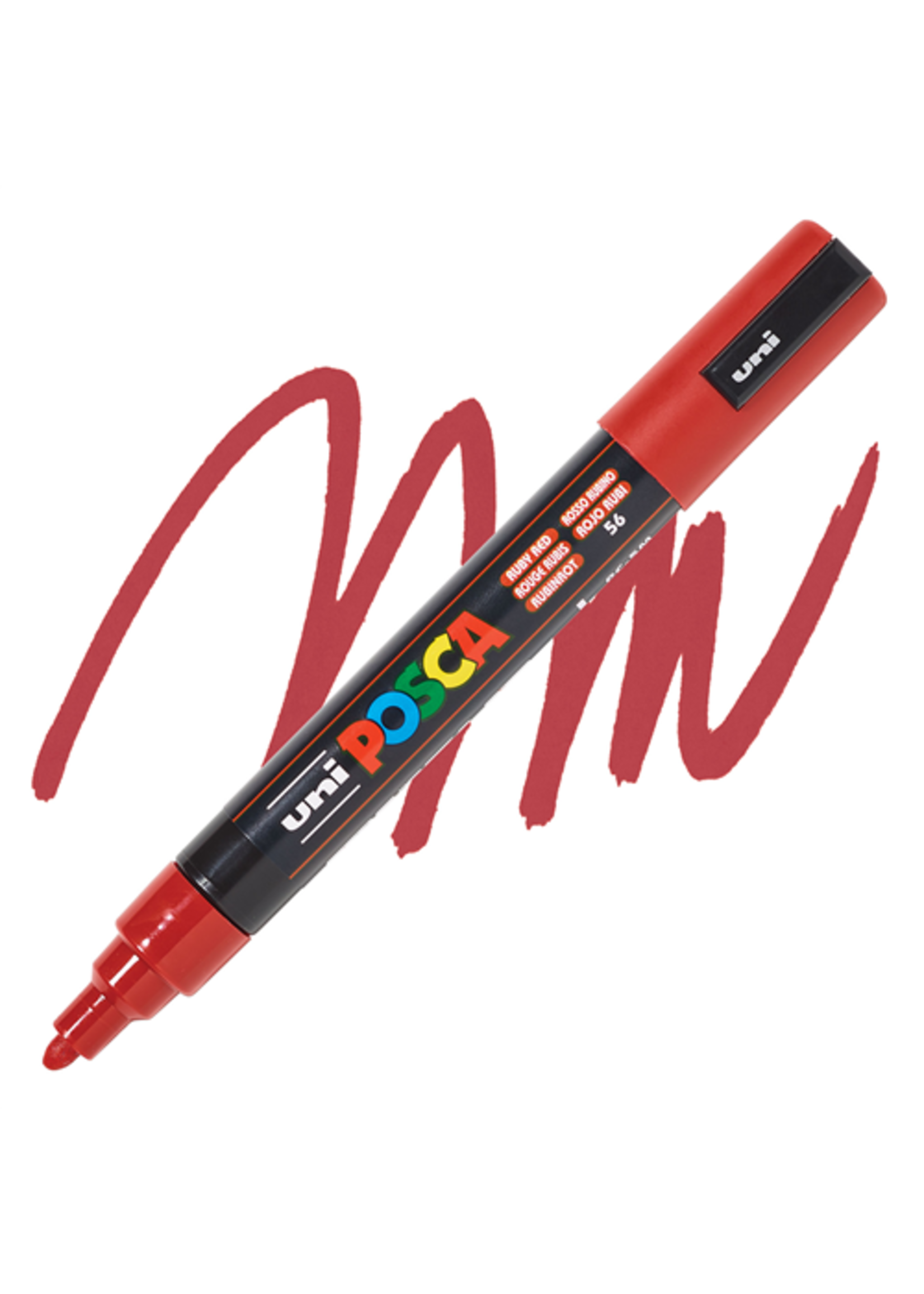 Posca Uni Posca Verfmarker 5M Robijnrood