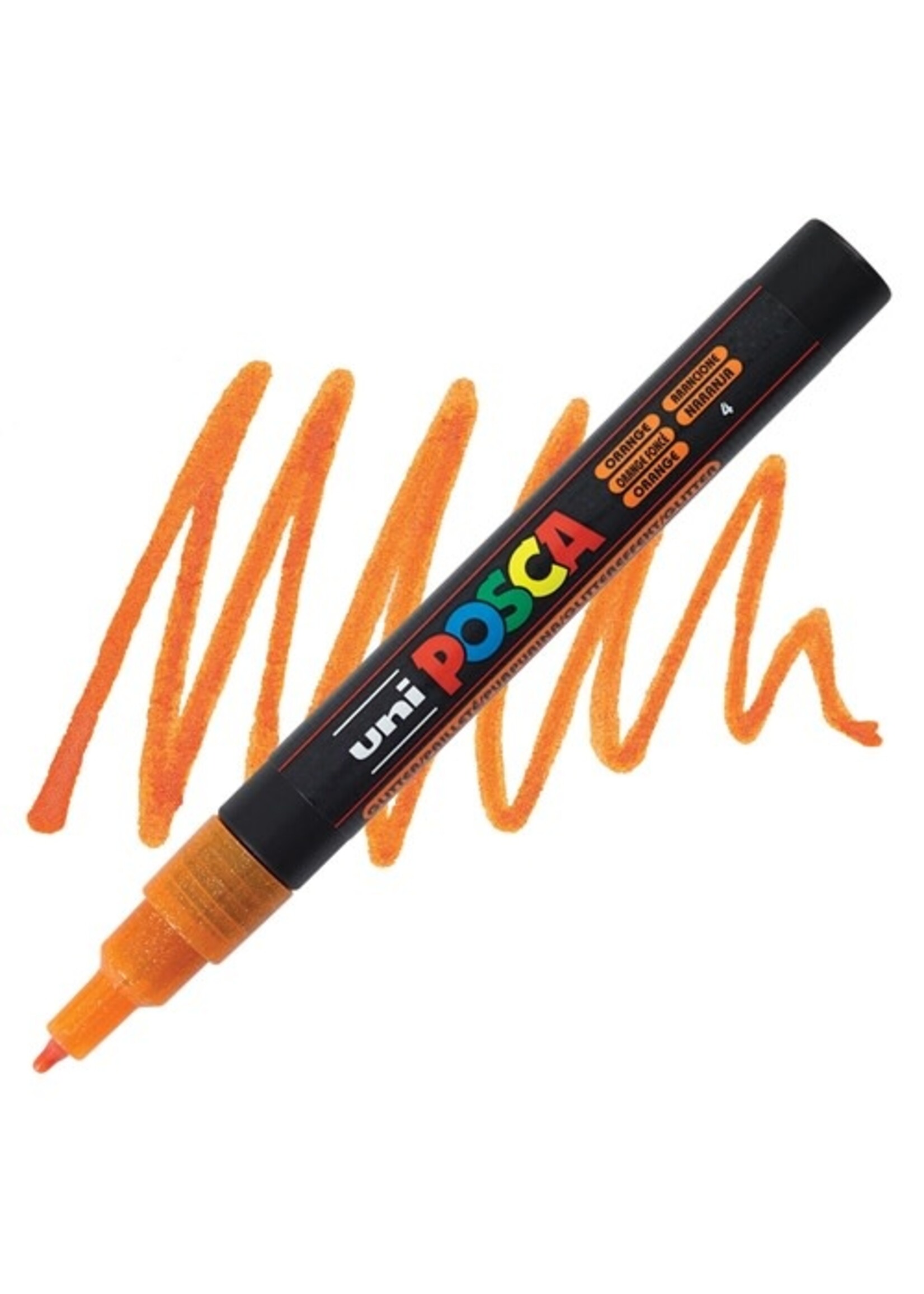 Posca Uni Posca Verfmarker 3M Glitter Oranje