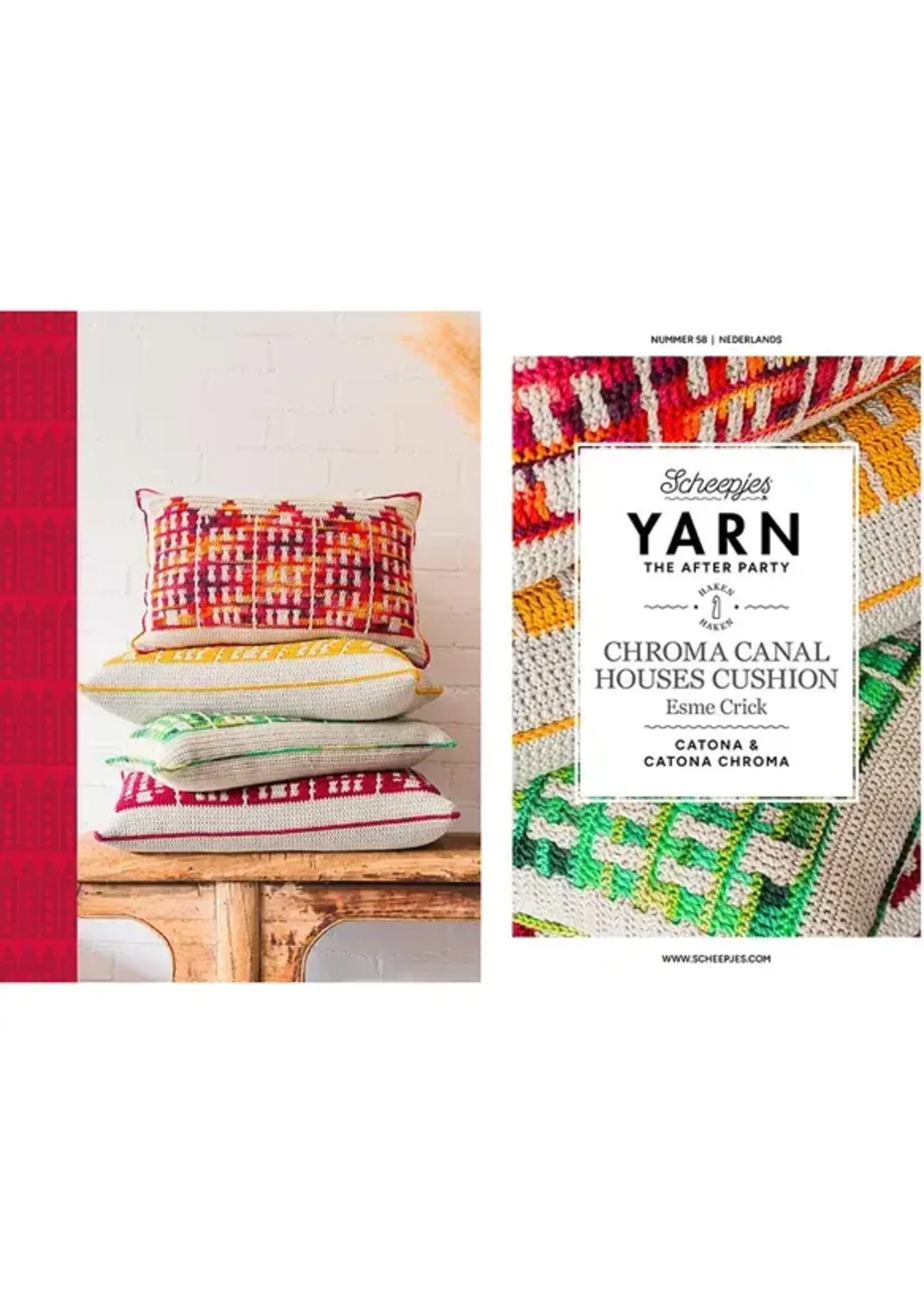 Scheepjes YARN The After Party 58 Chroma Canal Houses Cushion