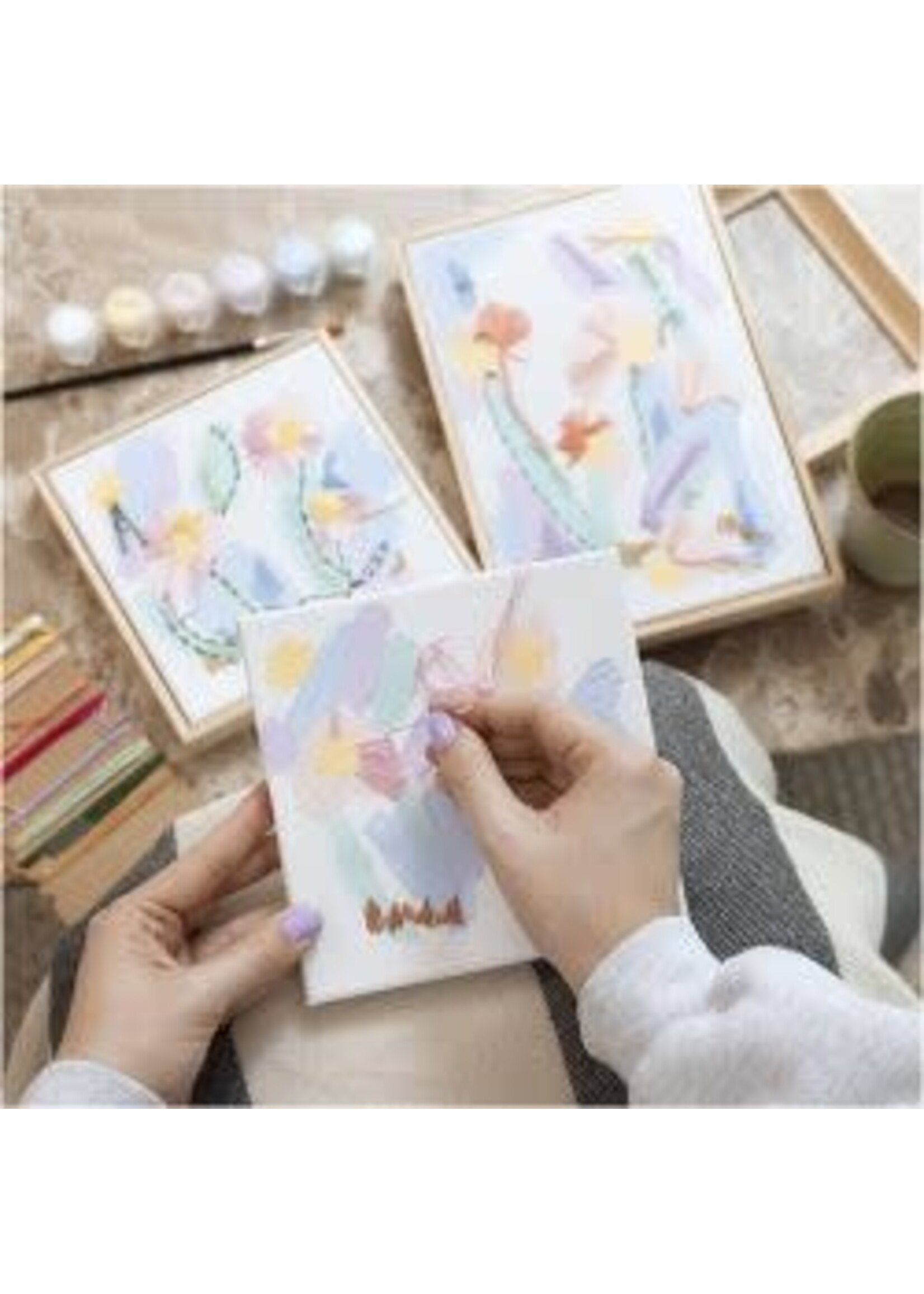 CChobby Creative company hobbyset borduren / schilderen pastelkleuren