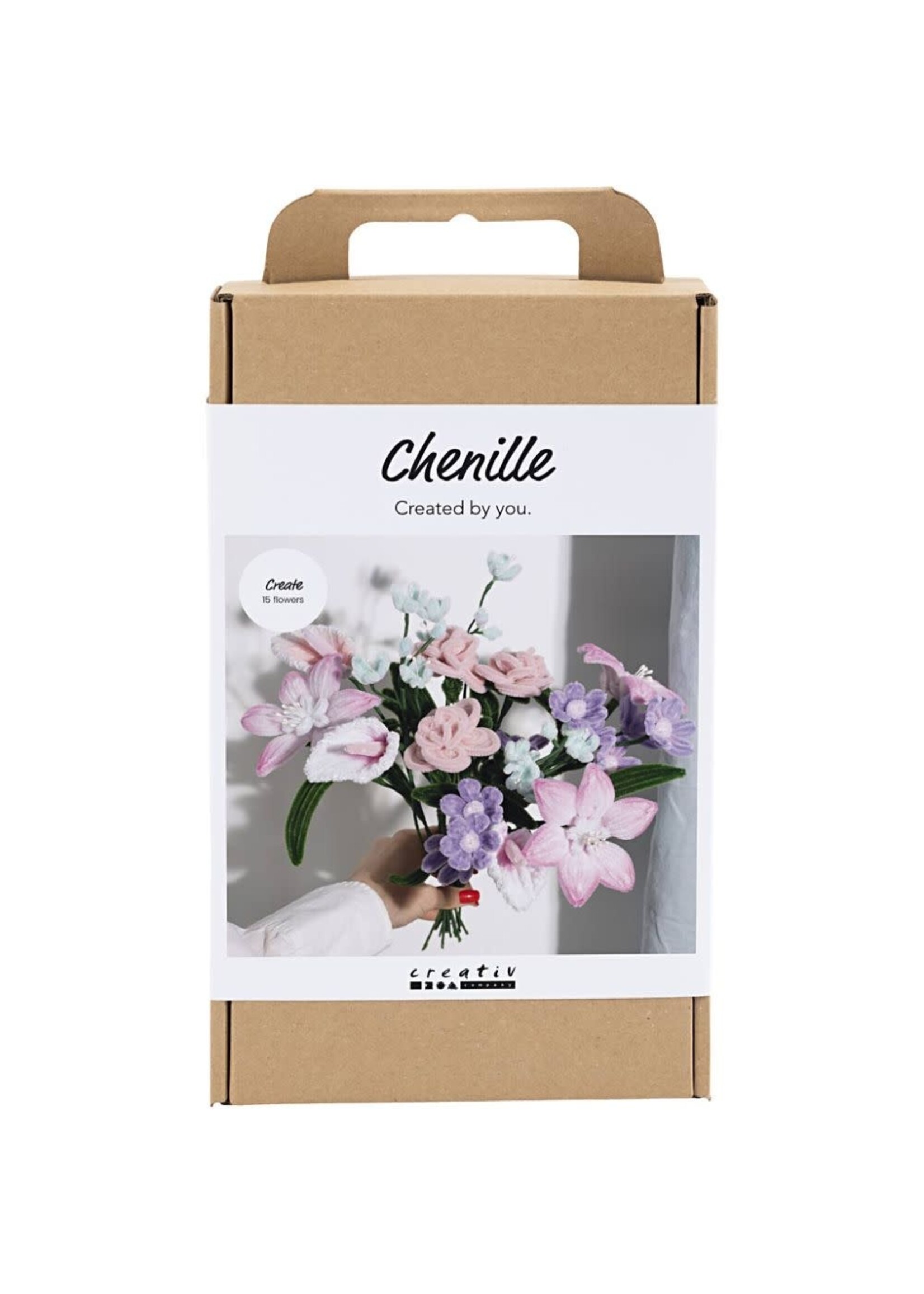 CChobby Creative Company Hobbyset Bloemen van Chenilledraad Pastelkleuren