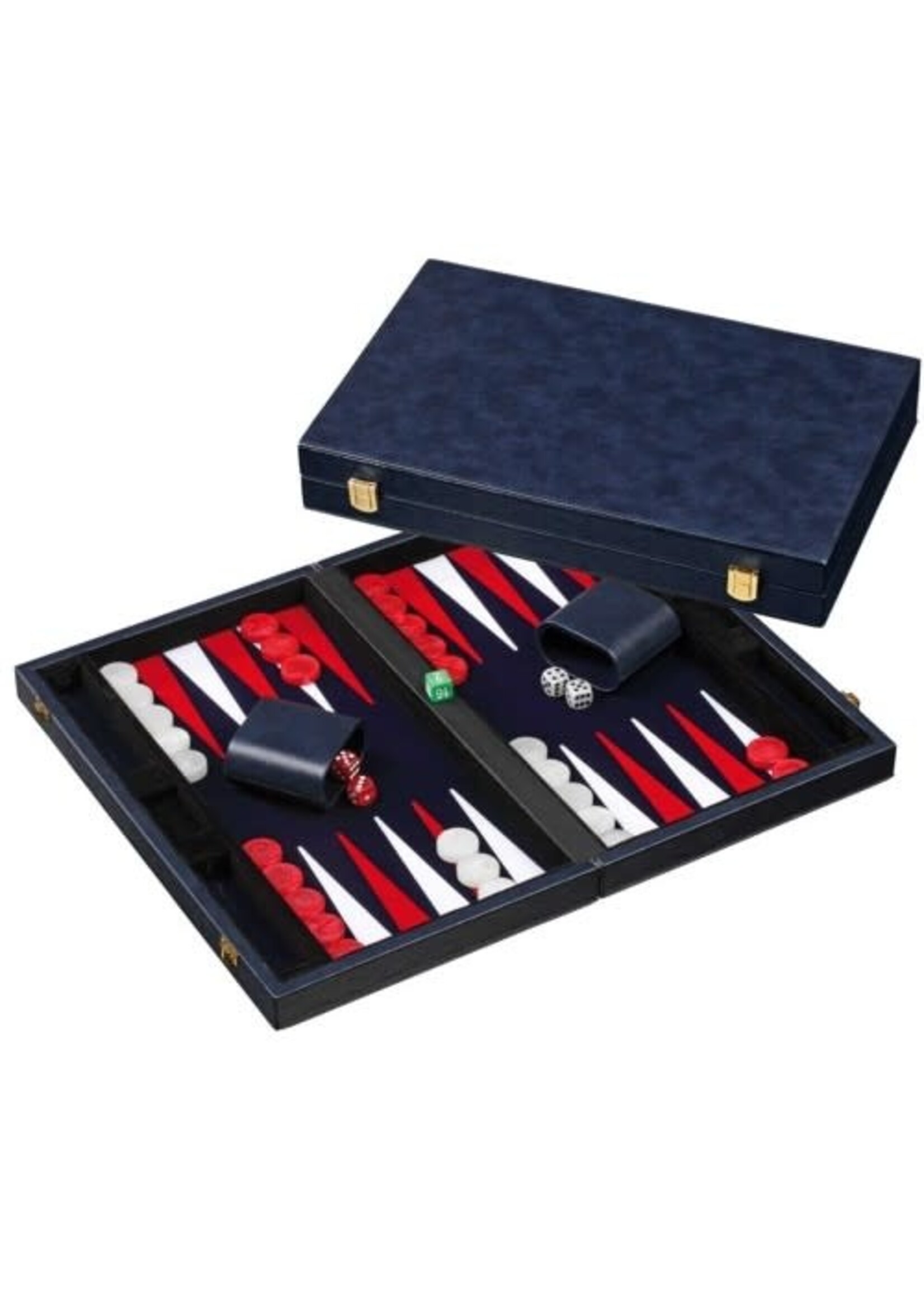 Philos Philos Backgammon Blauw ingelegd vilt 38,5 cm