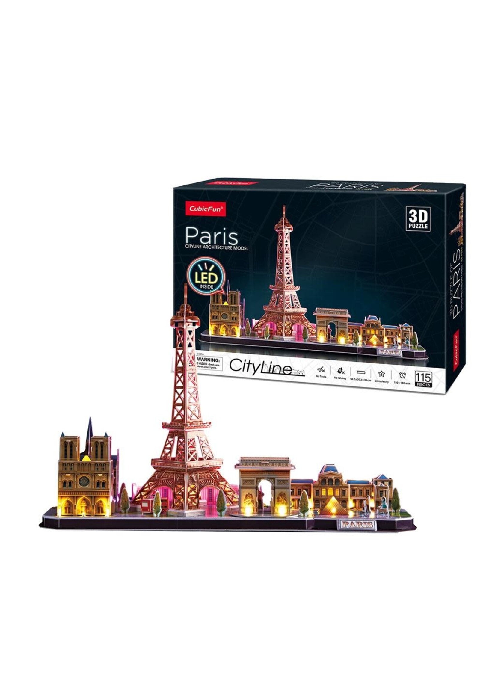 Cubic Fun Cubic Fun 3d Puzzel City Line Paris LED