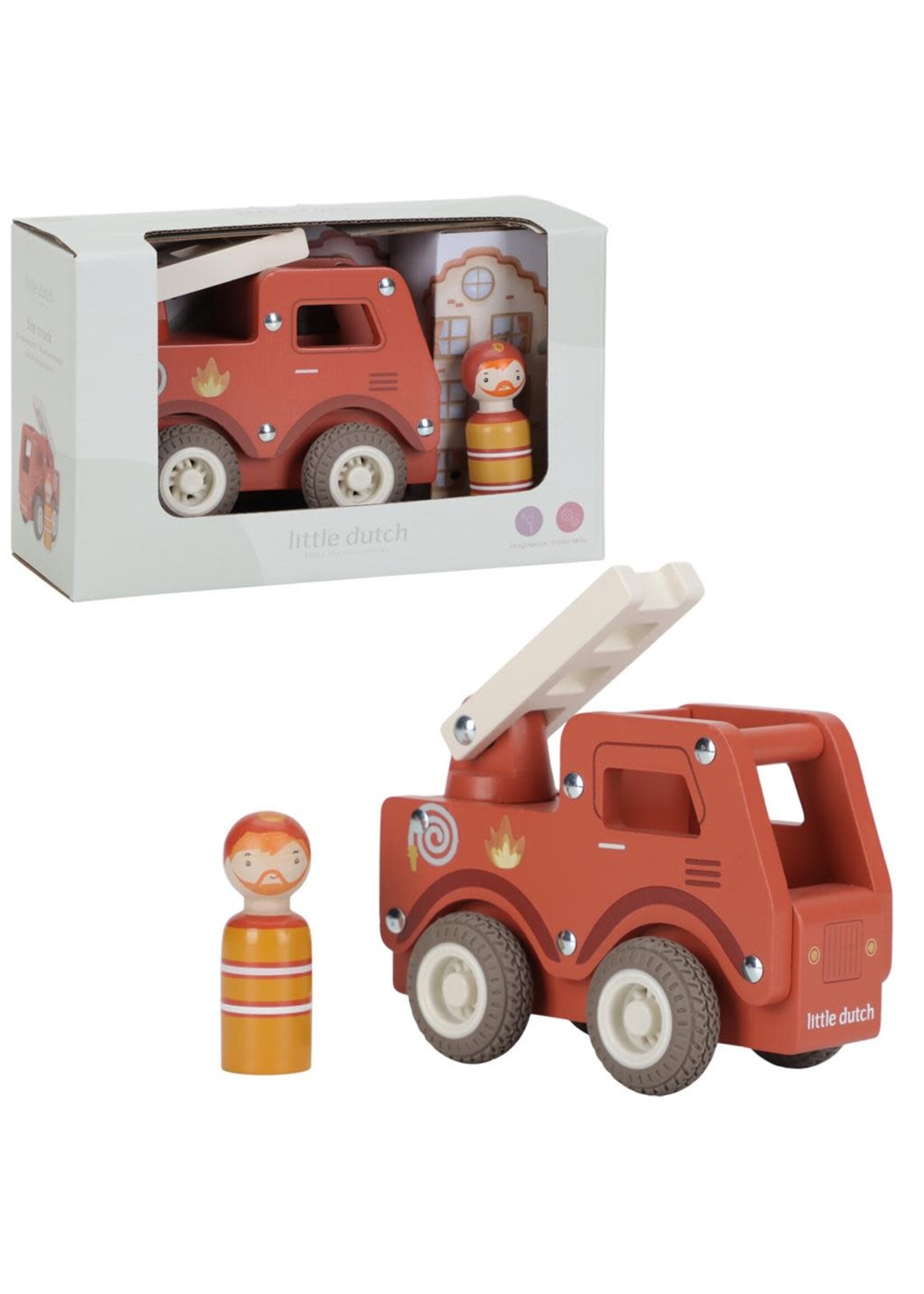 Little Dutch Little Dutch Brandweerwagen Met Pegdoll FSC
