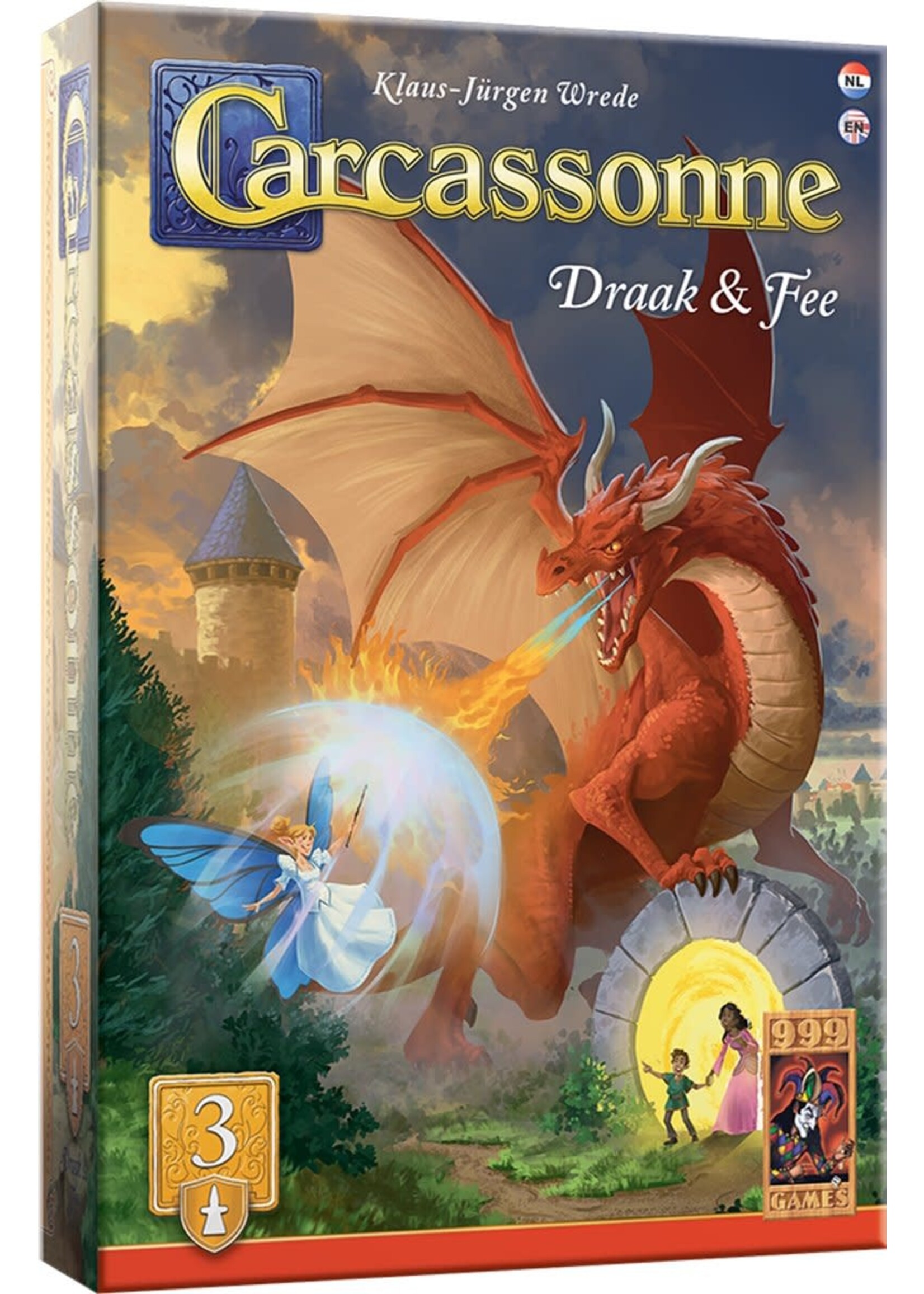 999 Games 999 Games Carcassonne Draak & Fee (nieuwe versie uitbreiding 3)