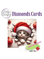 Dotty Designs Dotty Design Diamond Cards Christmas Kitten