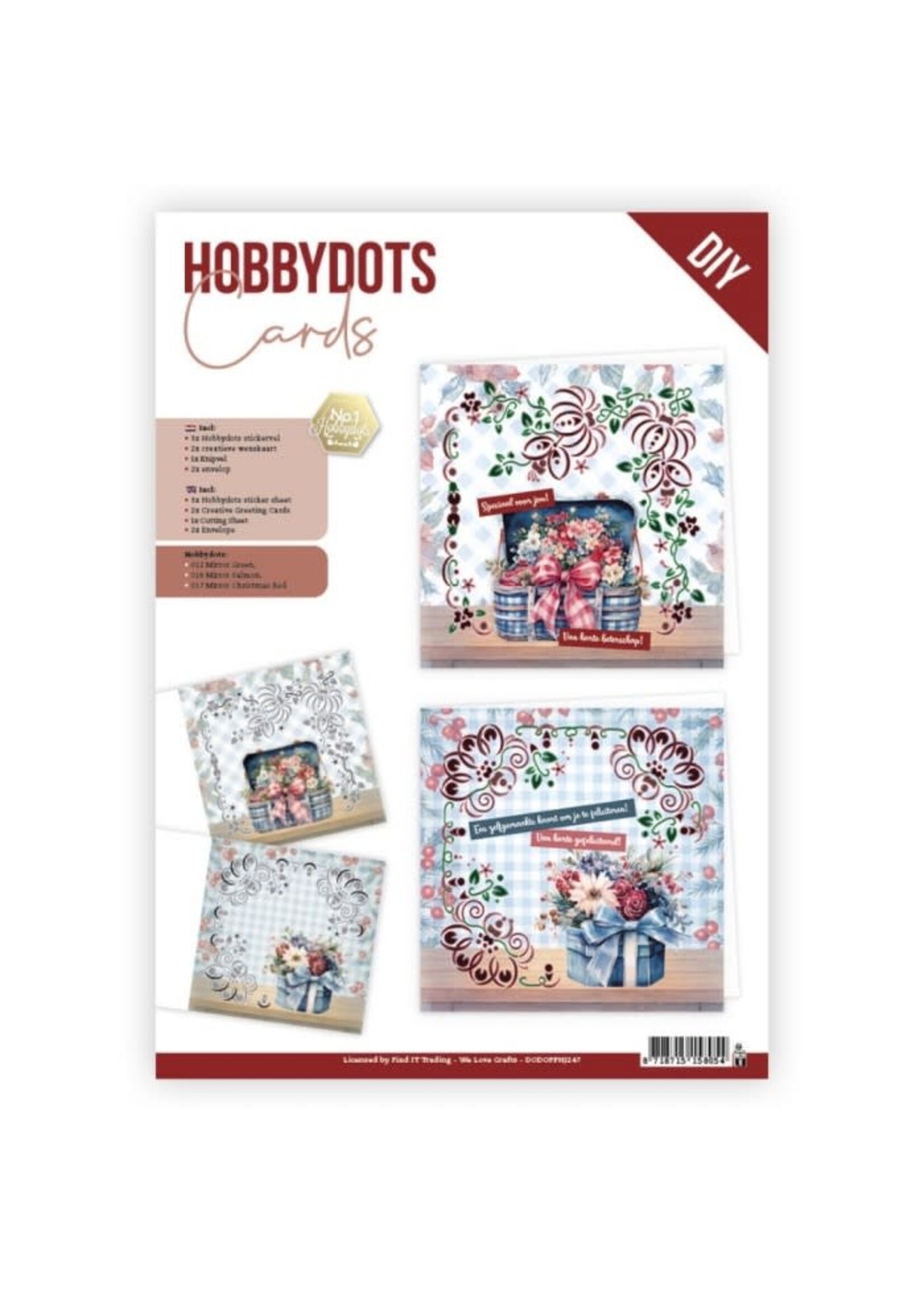 Hobbydots Dot and Do Cards - Berries Beauties - Frosted Florals