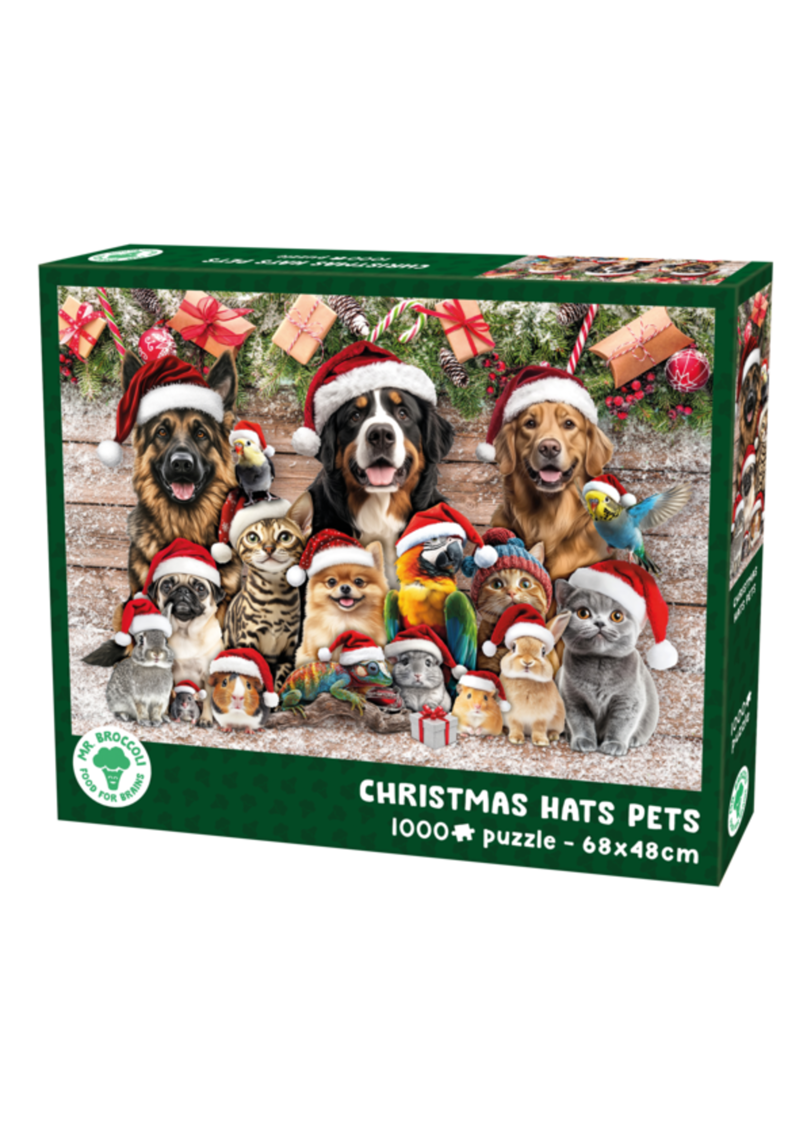 Mr. Broccoli Christmas Hats Pets (1000)